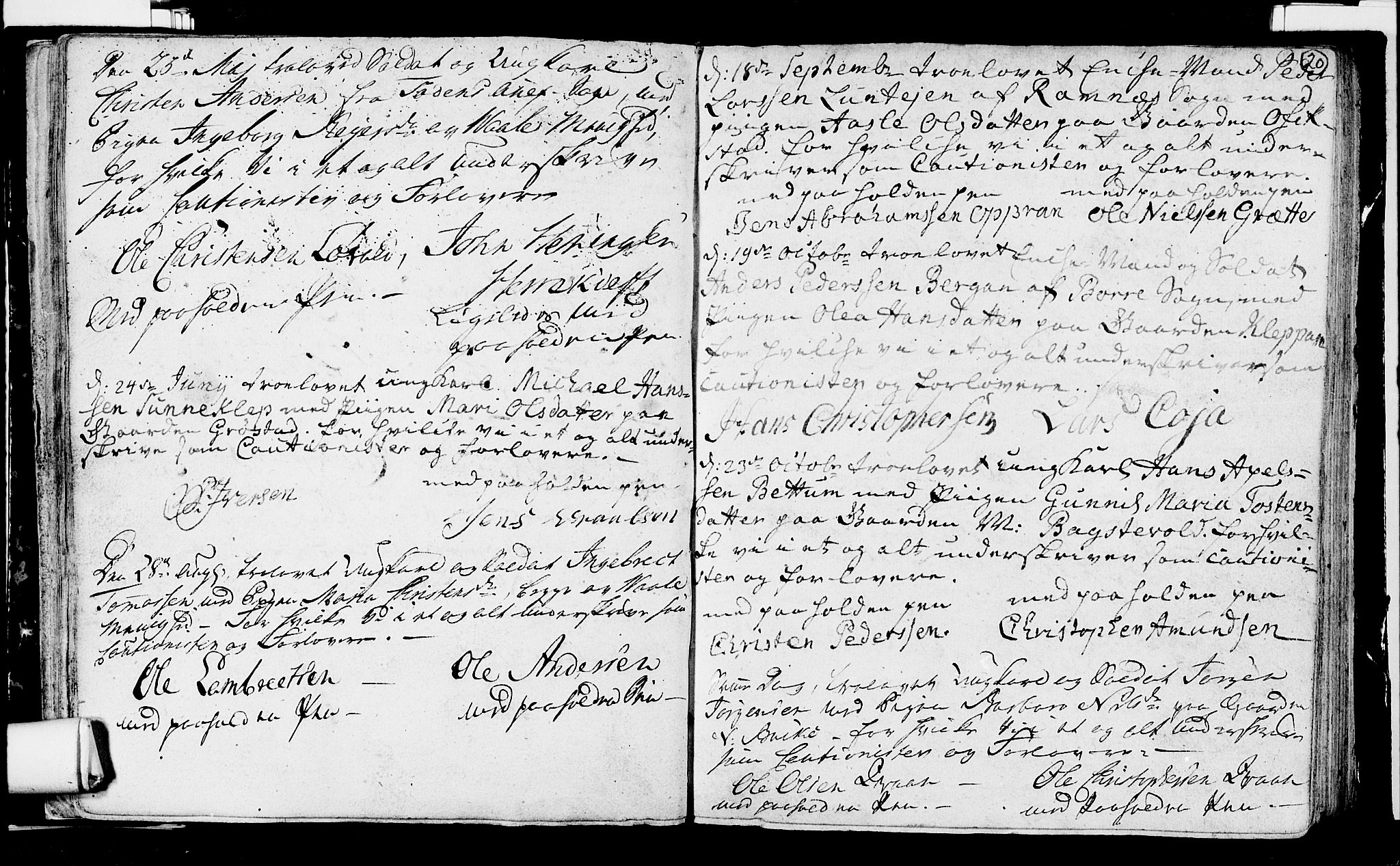 Våle kirkebøker, AV/SAKO-A-334/H/Hb/L0002: Best man's statements no. 2, 1756-1799, p. 20