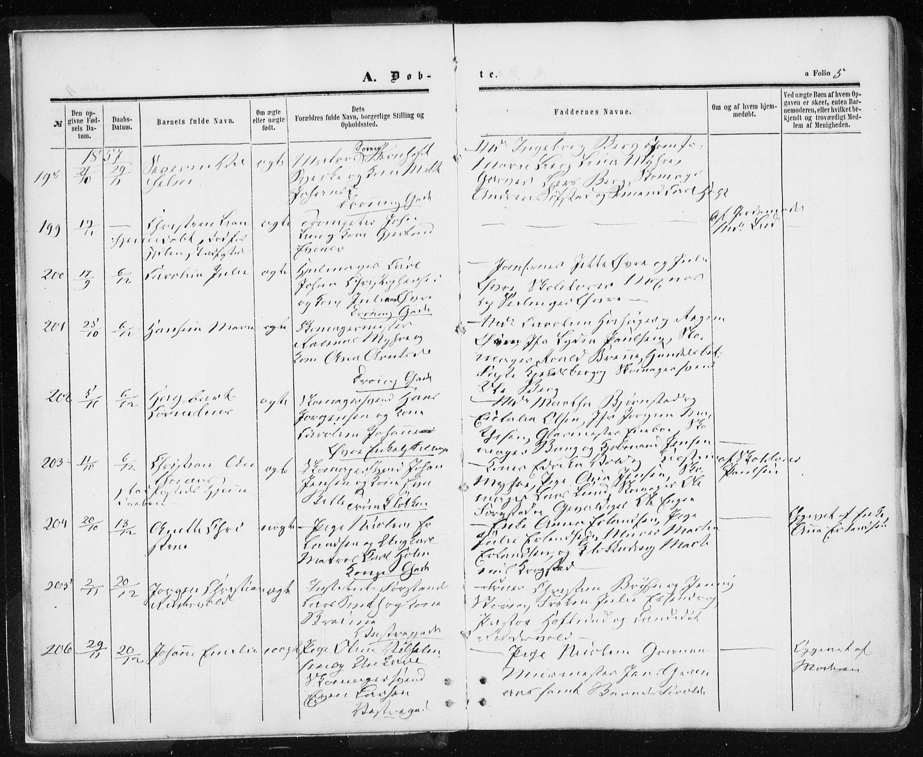 Ministerialprotokoller, klokkerbøker og fødselsregistre - Sør-Trøndelag, SAT/A-1456/601/L0053: Parish register (official) no. 601A21, 1857-1865, p. 5