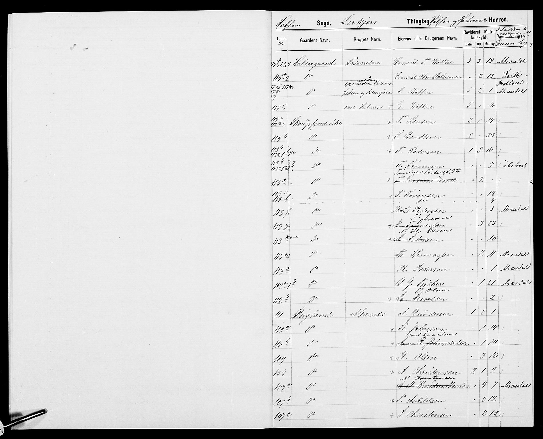 SAK, 1875 census for 1019L Mandal/Halse og Harkmark, 1875, p. 24