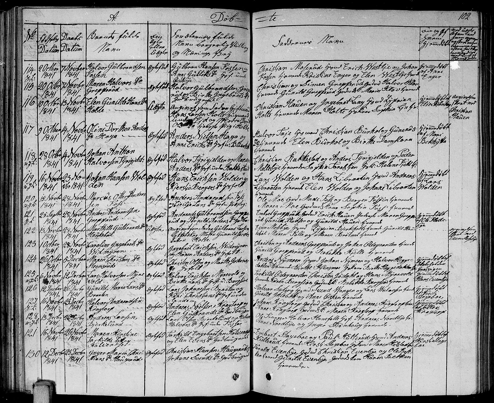 Høland prestekontor Kirkebøker, AV/SAO-A-10346a/G/Ga/L0002: Parish register (copy) no. I 2, 1827-1845, p. 102