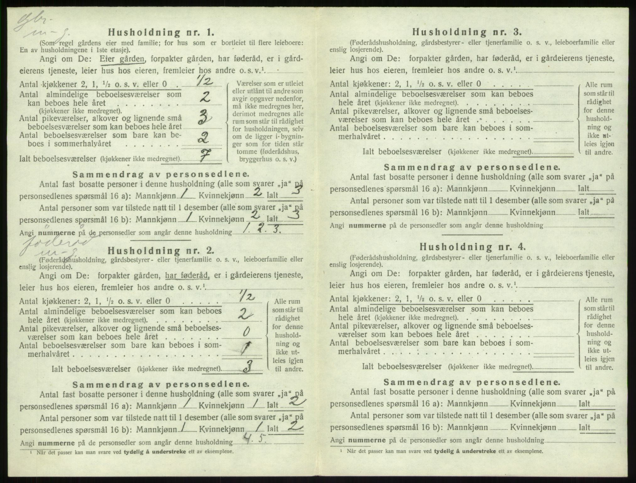 SAB, 1920 census for Sogndal, 1920, p. 1115