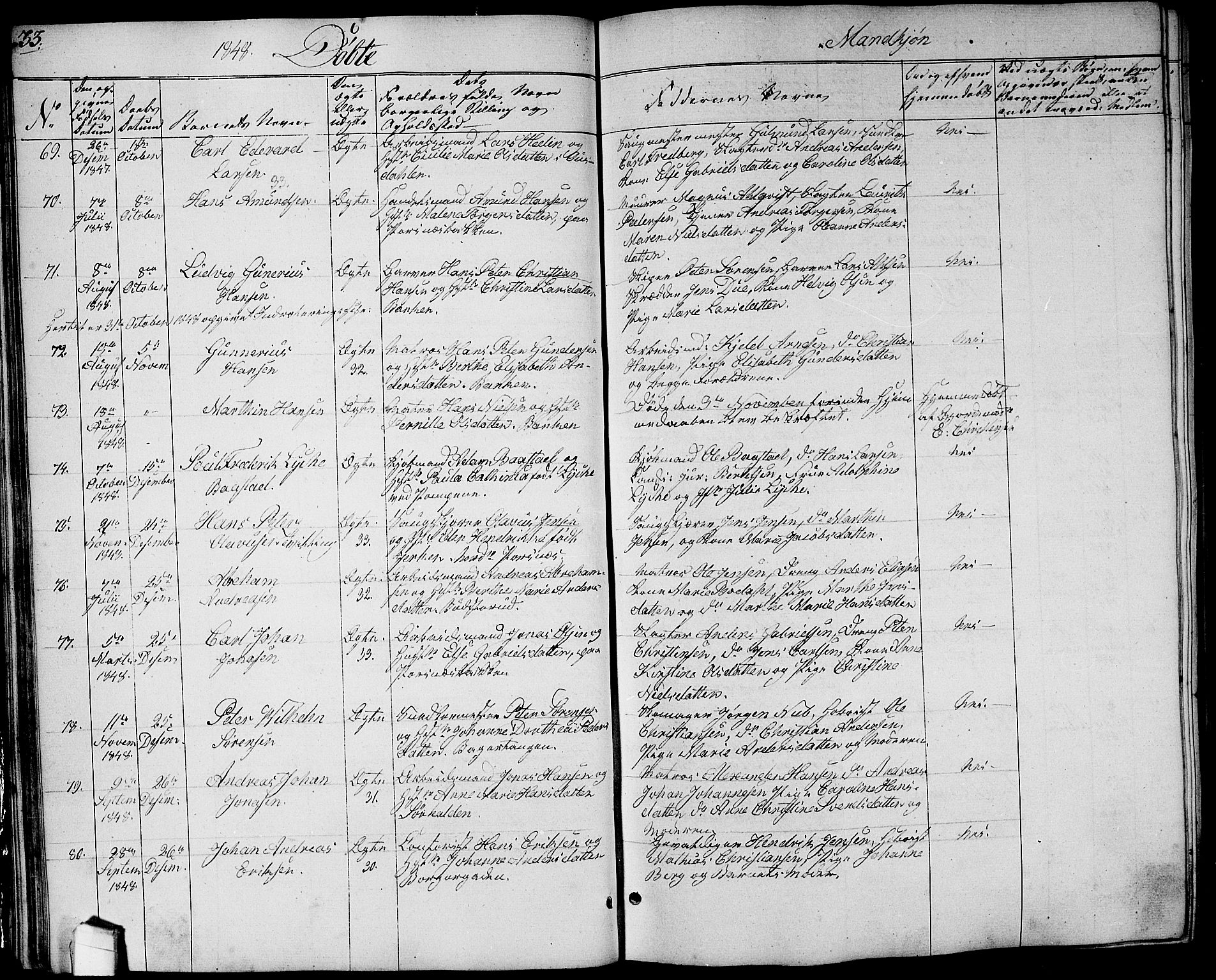 Halden prestekontor Kirkebøker, SAO/A-10909/G/Ga/L0004: Parish register (copy) no. 4, 1845-1854, p. 33