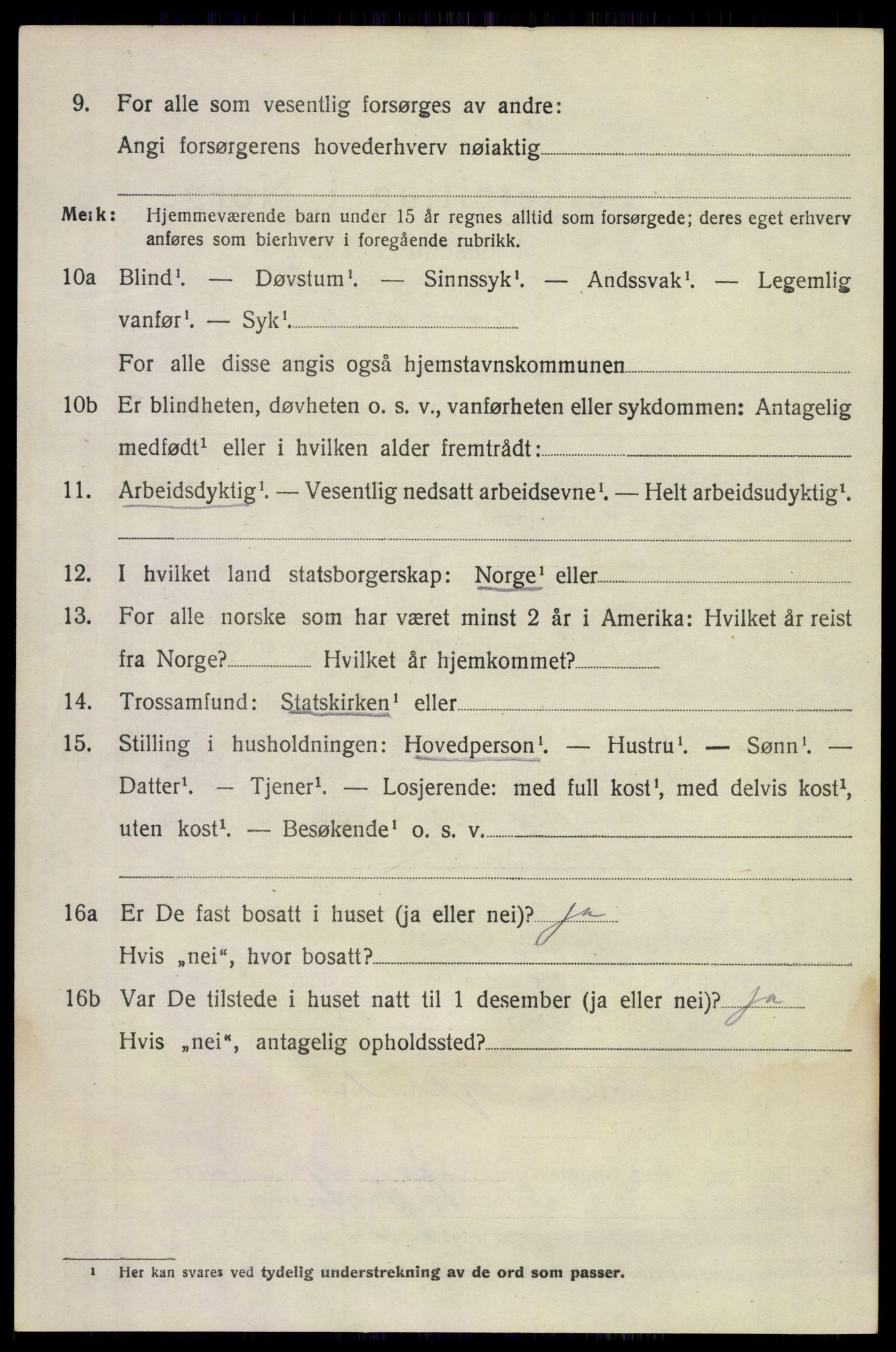 SAKO, 1920 census for Gransherad, 1920, p. 2737