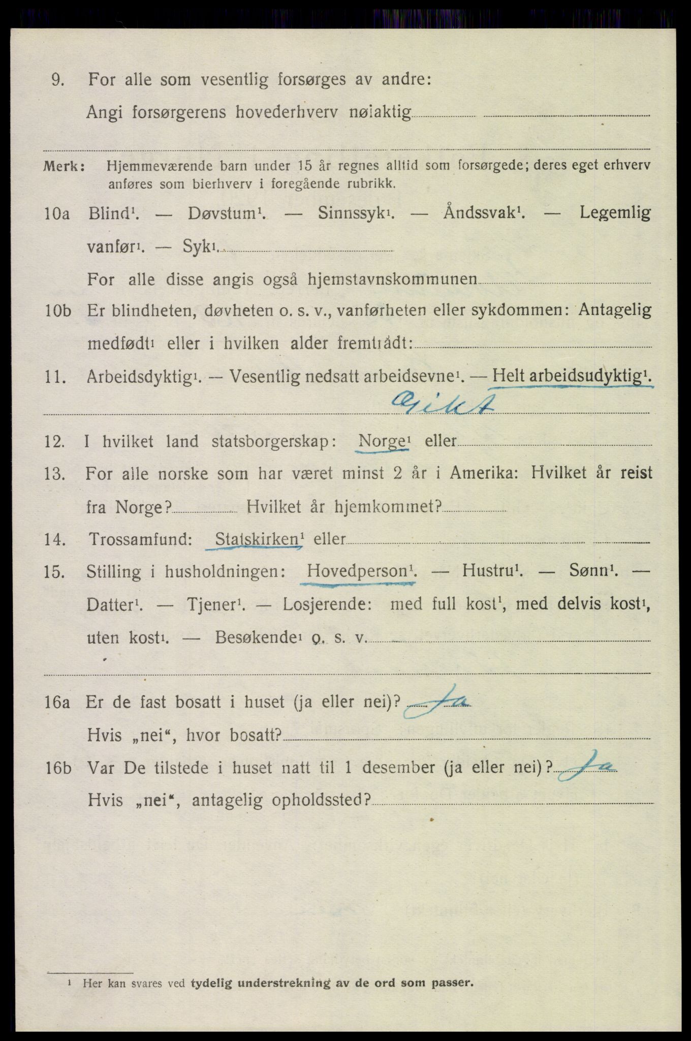 SAH, 1920 census for Elverum, 1920, p. 24923