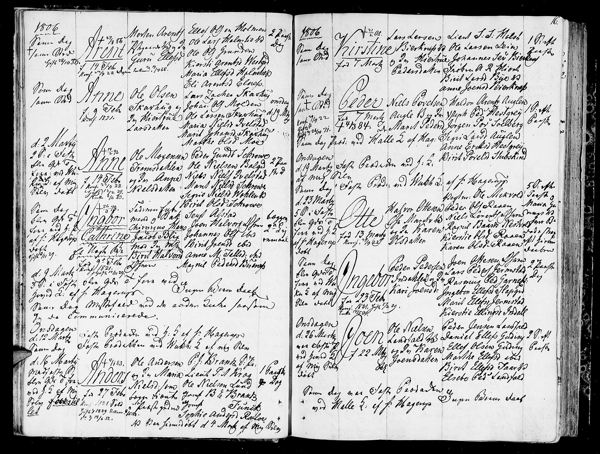 Ministerialprotokoller, klokkerbøker og fødselsregistre - Nord-Trøndelag, AV/SAT-A-1458/723/L0233: Parish register (official) no. 723A04, 1805-1816, p. 16