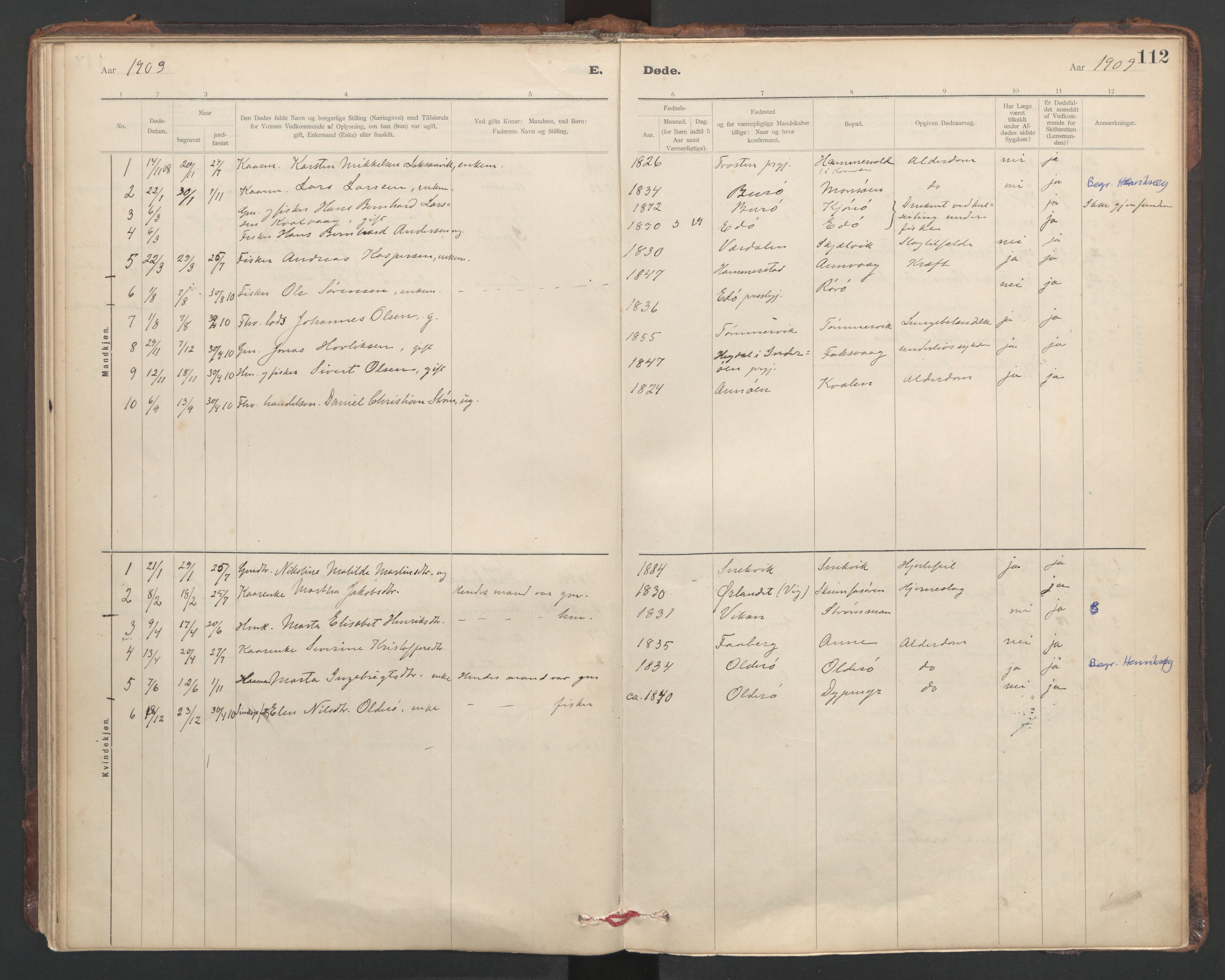 Ministerialprotokoller, klokkerbøker og fødselsregistre - Sør-Trøndelag, SAT/A-1456/635/L0552: Parish register (official) no. 635A02, 1899-1919, p. 112