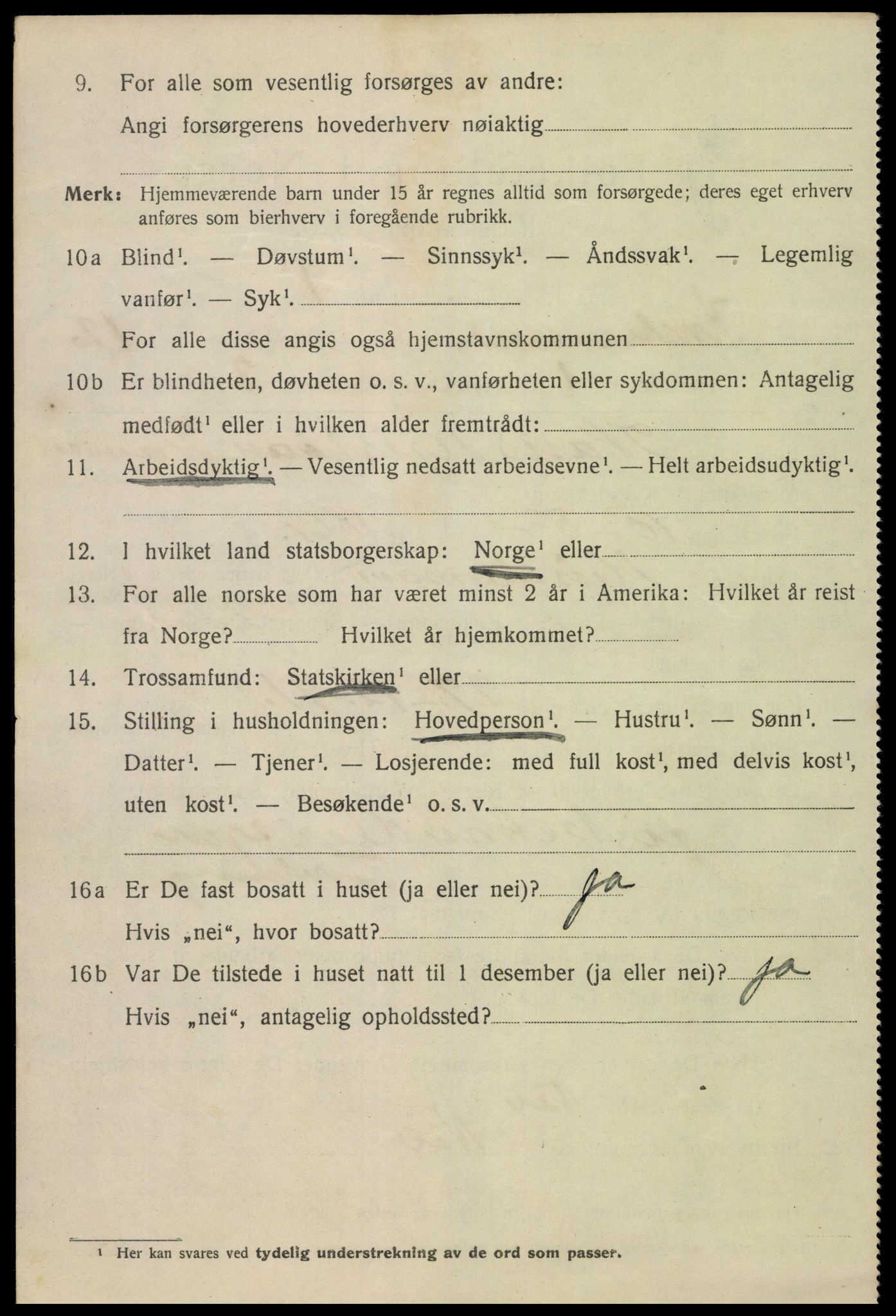 SAK, 1920 census for Kristiansand, 1920, p. 25694