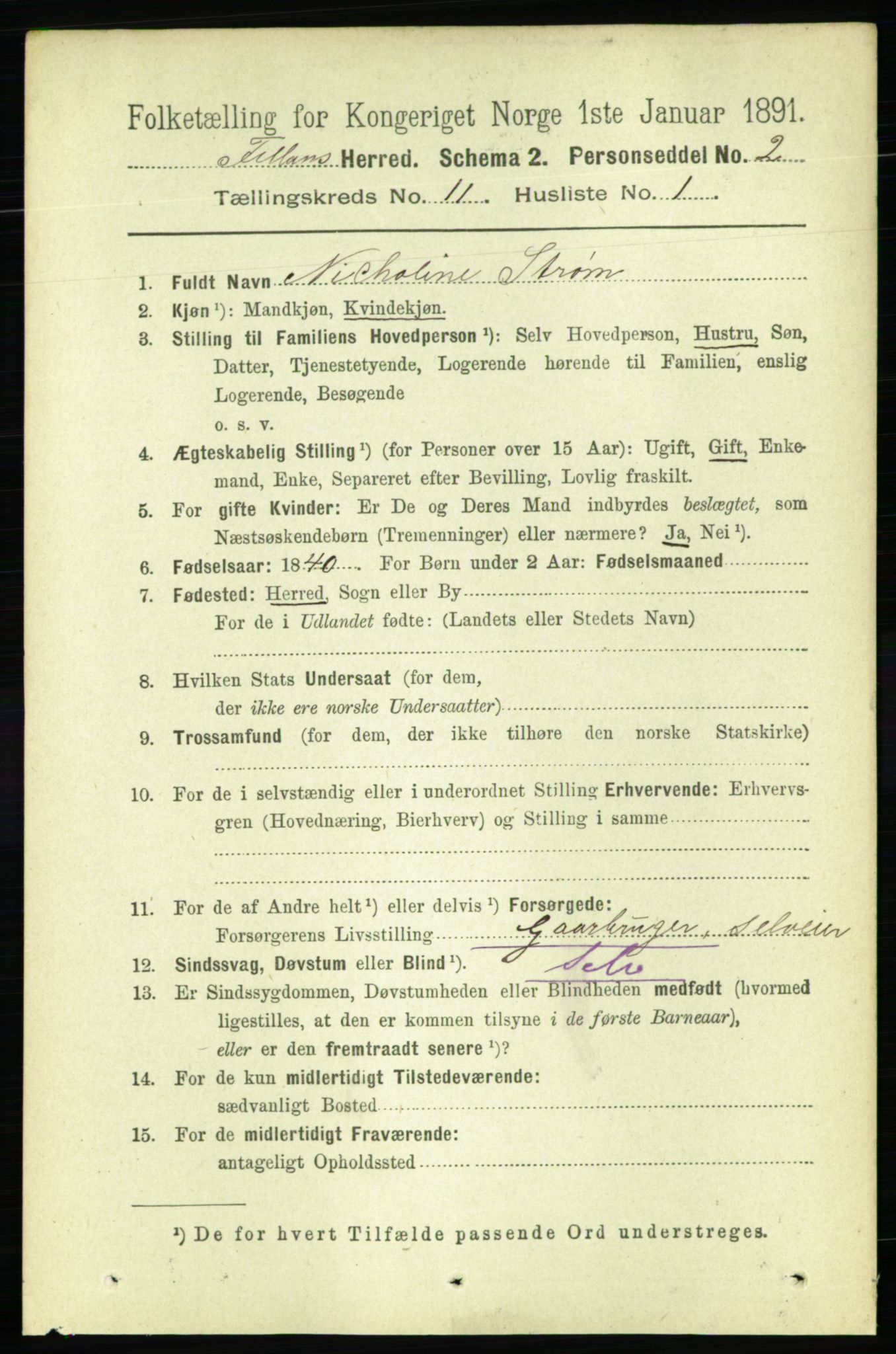 RA, 1891 census for 1616 Fillan, 1891, p. 2779