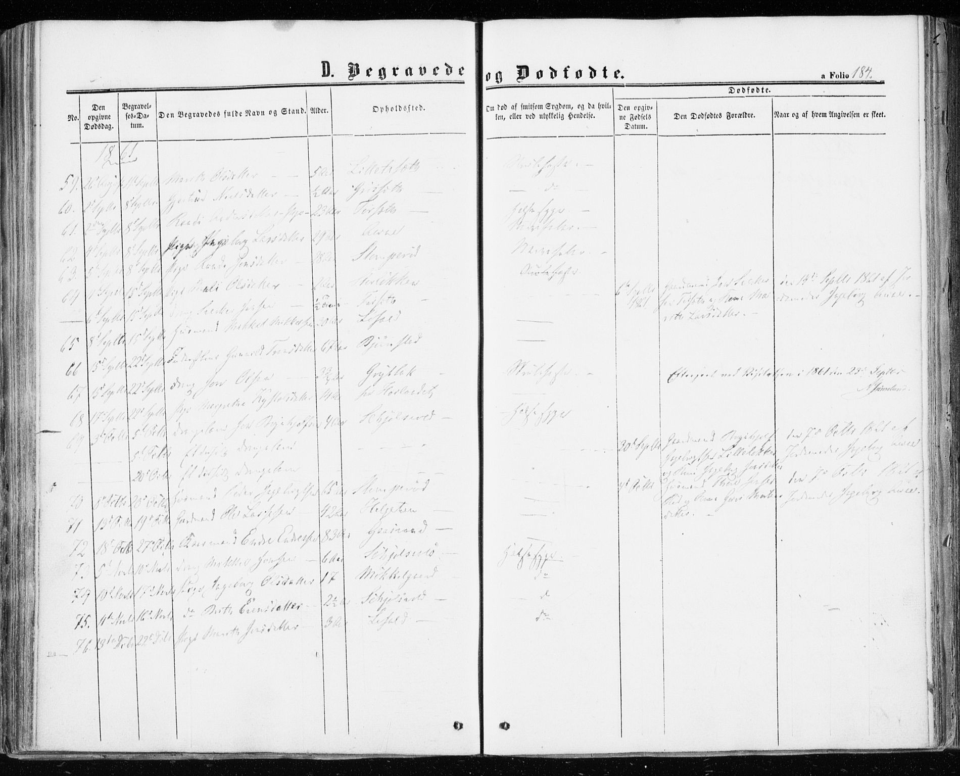 Ministerialprotokoller, klokkerbøker og fødselsregistre - Møre og Romsdal, AV/SAT-A-1454/598/L1067: Parish register (official) no. 598A01, 1858-1871, p. 184