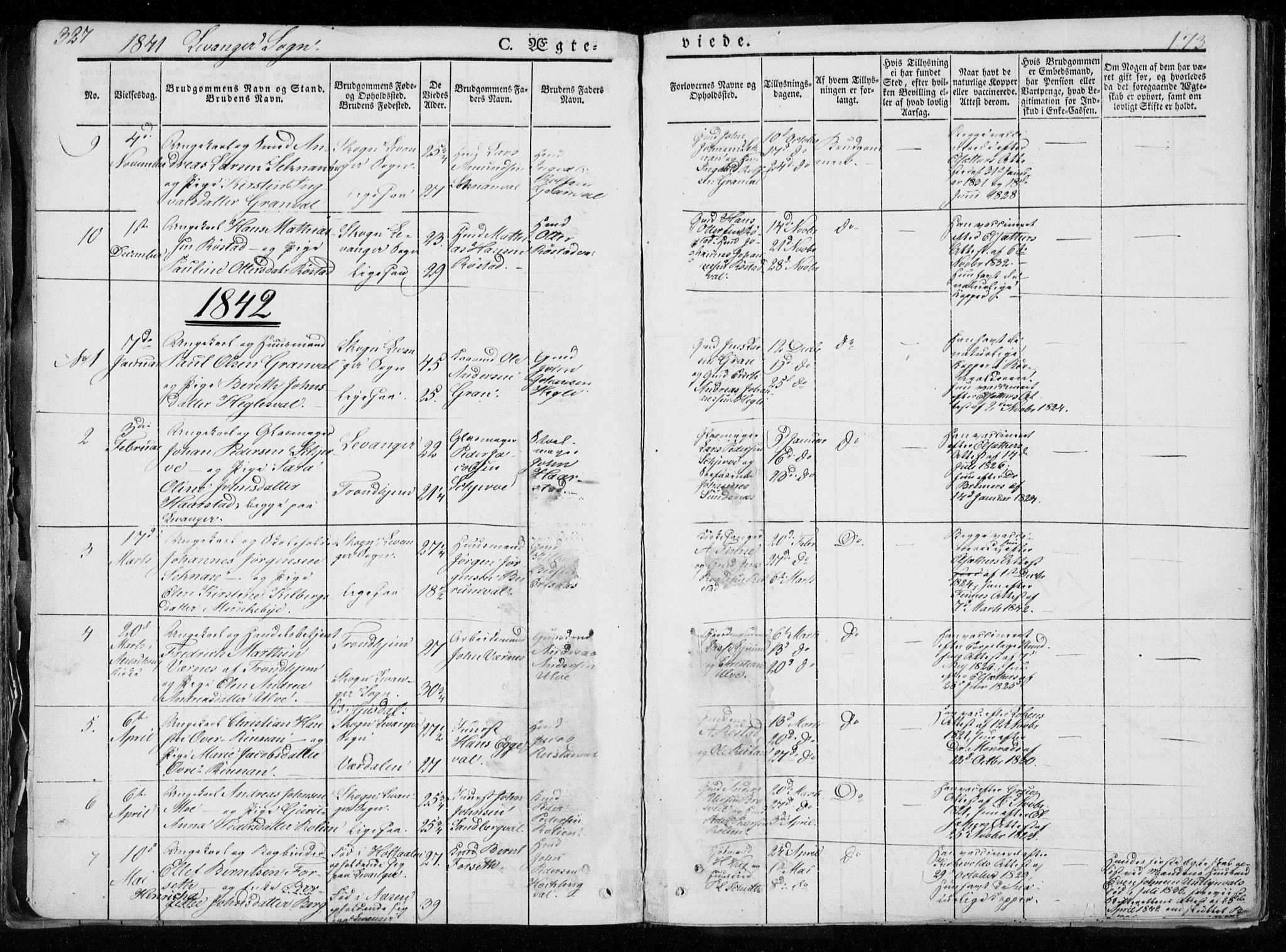 Ministerialprotokoller, klokkerbøker og fødselsregistre - Nord-Trøndelag, SAT/A-1458/720/L0183: Parish register (official) no. 720A01, 1836-1855, p. 173