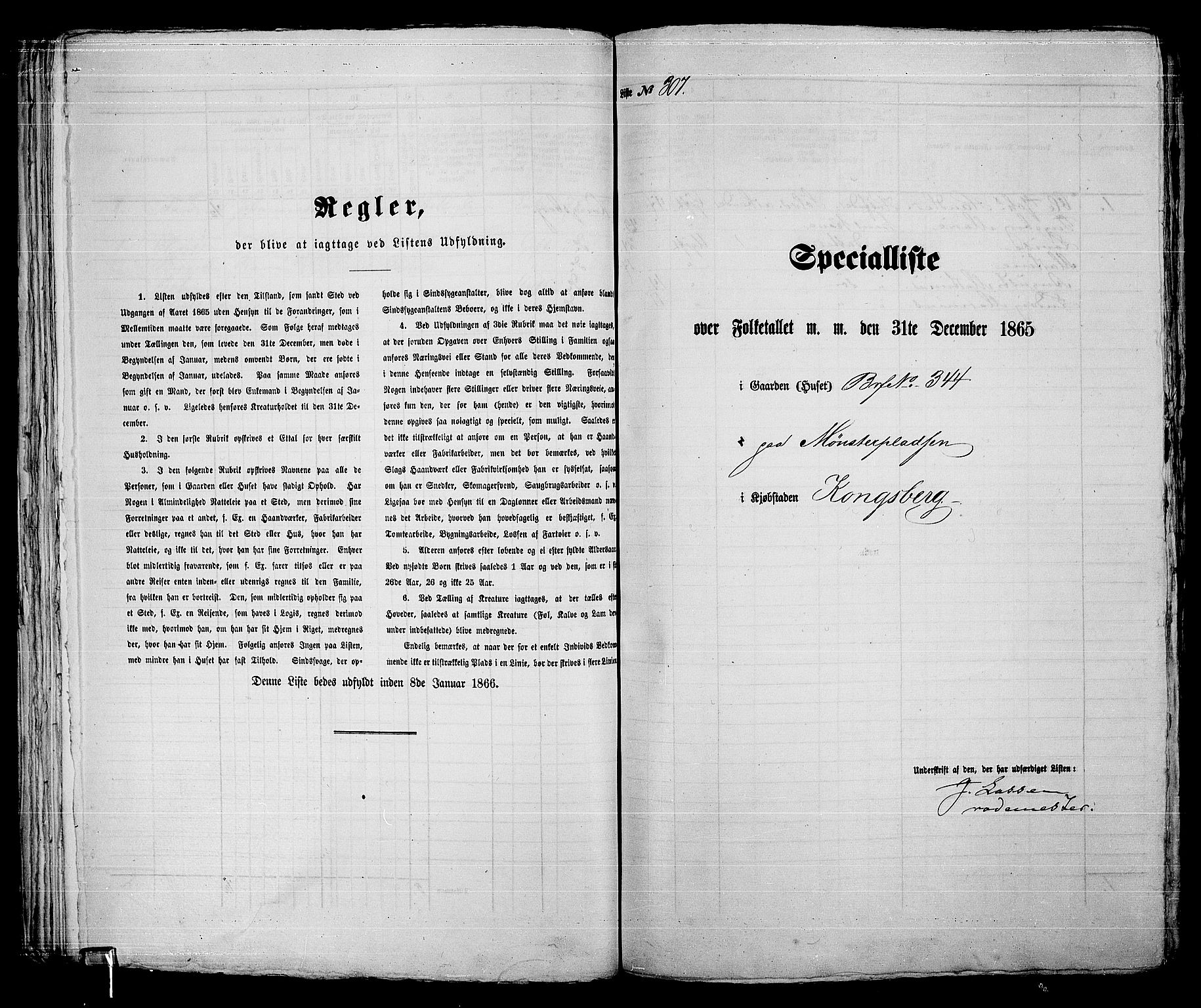 RA, 1865 census for Kongsberg/Kongsberg, 1865, p. 633