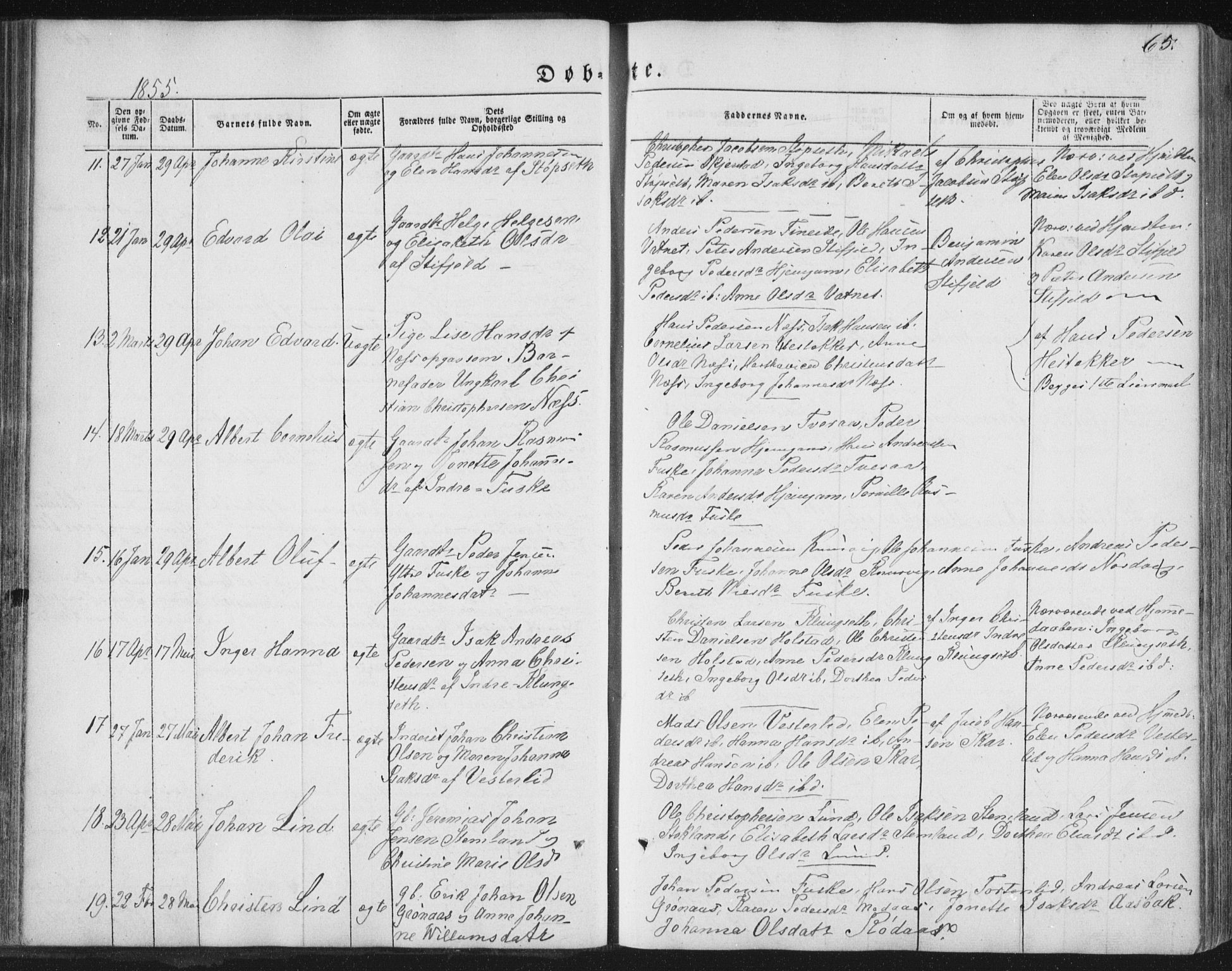 Ministerialprotokoller, klokkerbøker og fødselsregistre - Nordland, SAT/A-1459/852/L0738: Parish register (official) no. 852A08, 1849-1865, p. 65