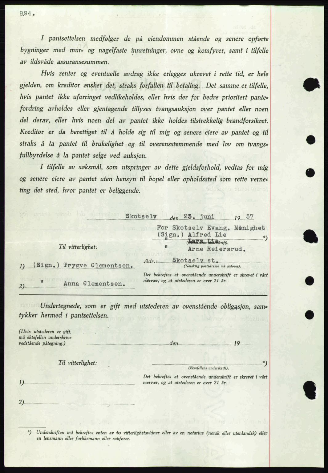 Eiker, Modum og Sigdal sorenskriveri, SAKO/A-123/G/Ga/Gab/L0035: Mortgage book no. A5, 1937-1937, Diary no: : 1484/1937