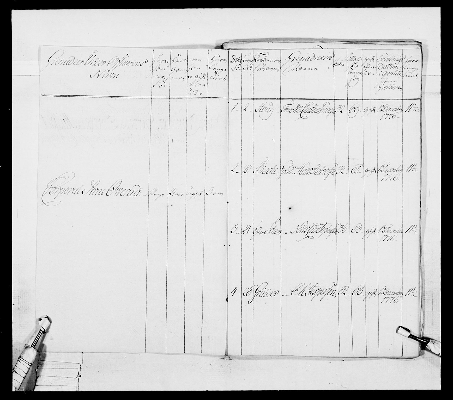 Generalitets- og kommissariatskollegiet, Det kongelige norske kommissariatskollegium, AV/RA-EA-5420/E/Eh/L0043a: 2. Akershusiske nasjonale infanteriregiment, 1767-1778, p. 594