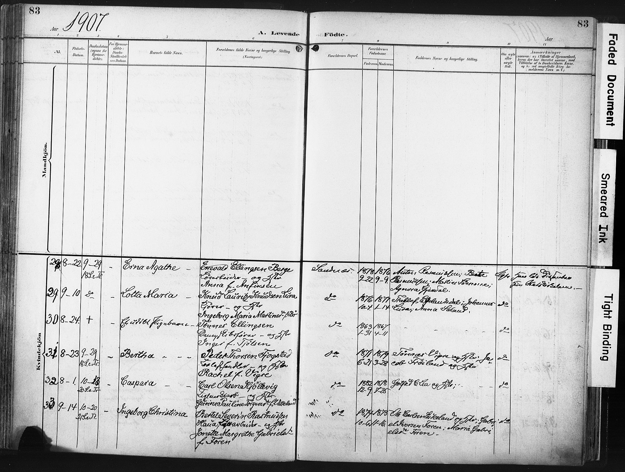 Høyland sokneprestkontor, AV/SAST-A-101799/001/30BA/L0016: Parish register (official) no. A 16, 1899-1911, p. 83