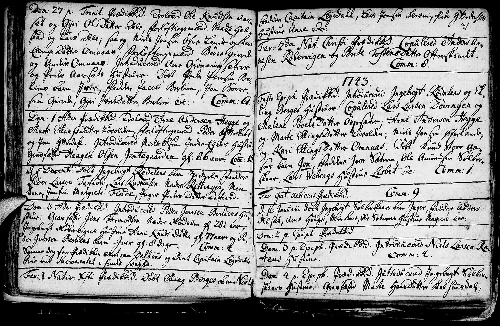 Ministerialprotokoller, klokkerbøker og fødselsregistre - Møre og Romsdal, SAT/A-1454/519/L0240: Parish register (official) no. 519A01 /1, 1736-1760, p. 31