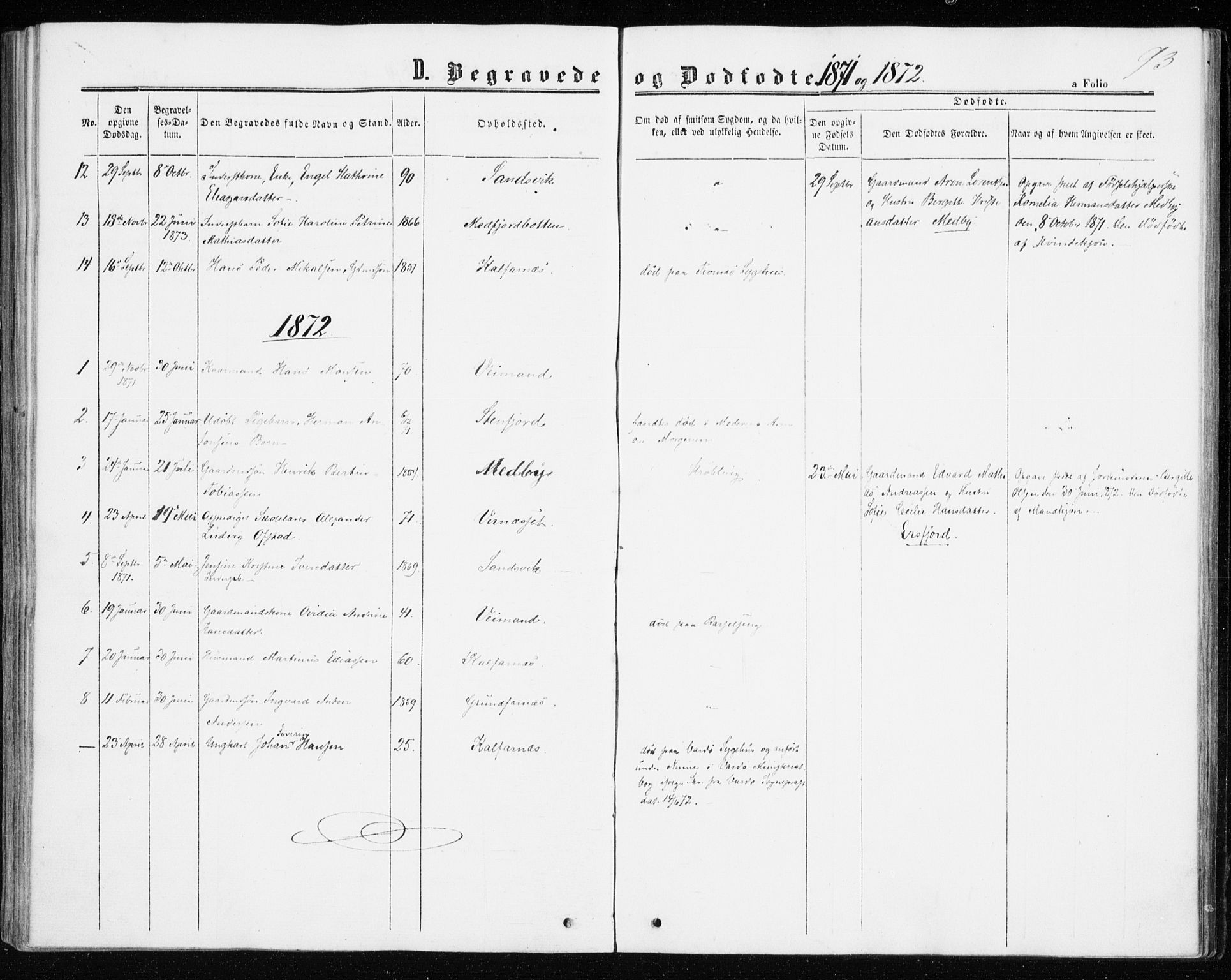 Berg sokneprestkontor, AV/SATØ-S-1318/G/Ga/Gaa/L0002kirke: Parish register (official) no. 2, 1860-1872, p. 93