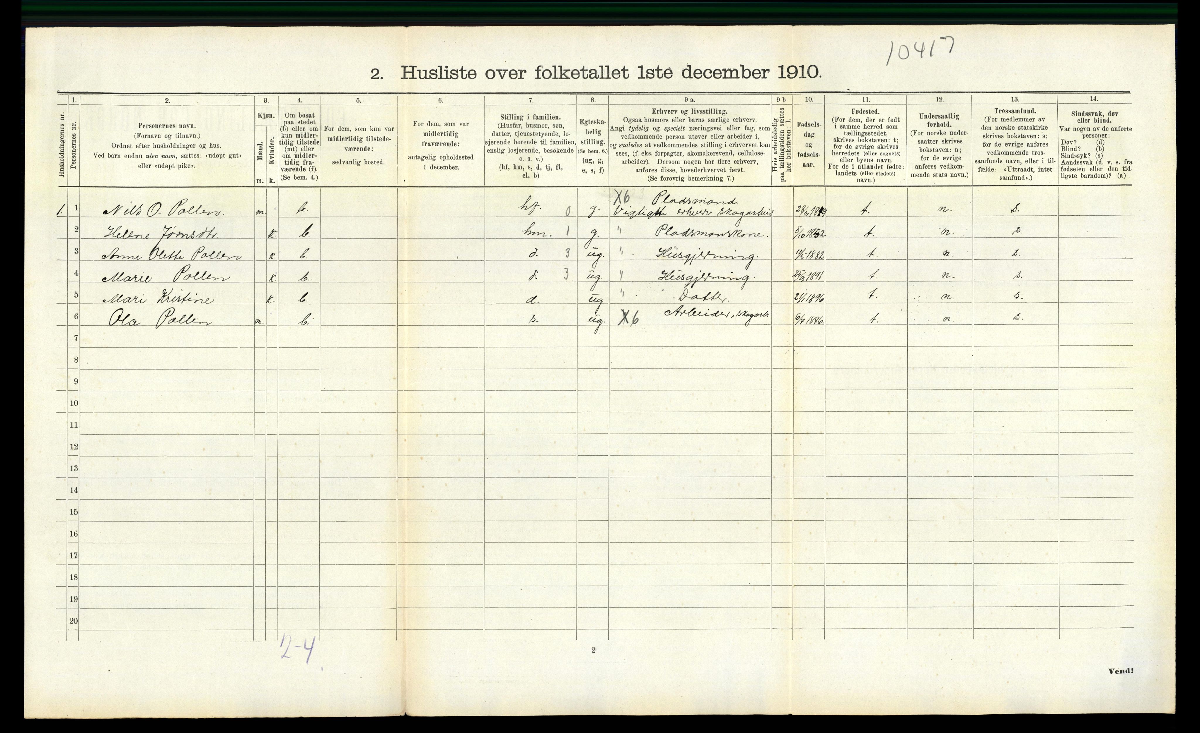 RA, 1910 census for Drangedal, 1910, p. 744