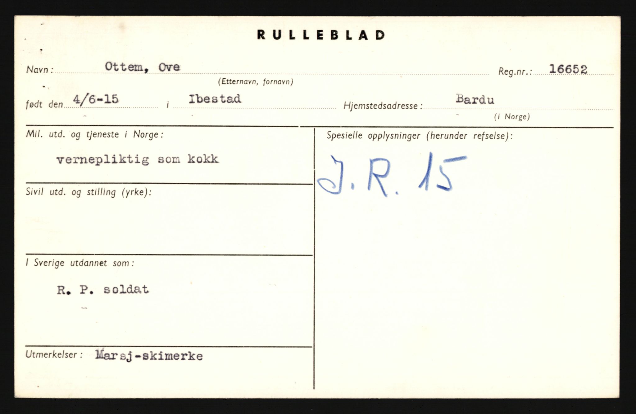 Forsvaret, Troms infanteriregiment nr. 16, AV/RA-RAFA-3146/P/Pa/L0020: Rulleblad for regimentets menige mannskaper, årsklasse 1936, 1936, p. 1073