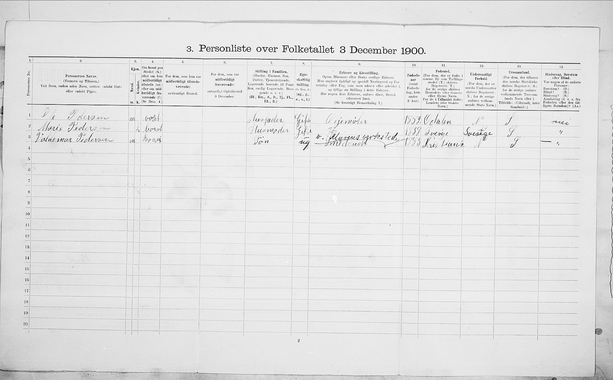 SAO, 1900 census for Kristiania, 1900, p. 79348