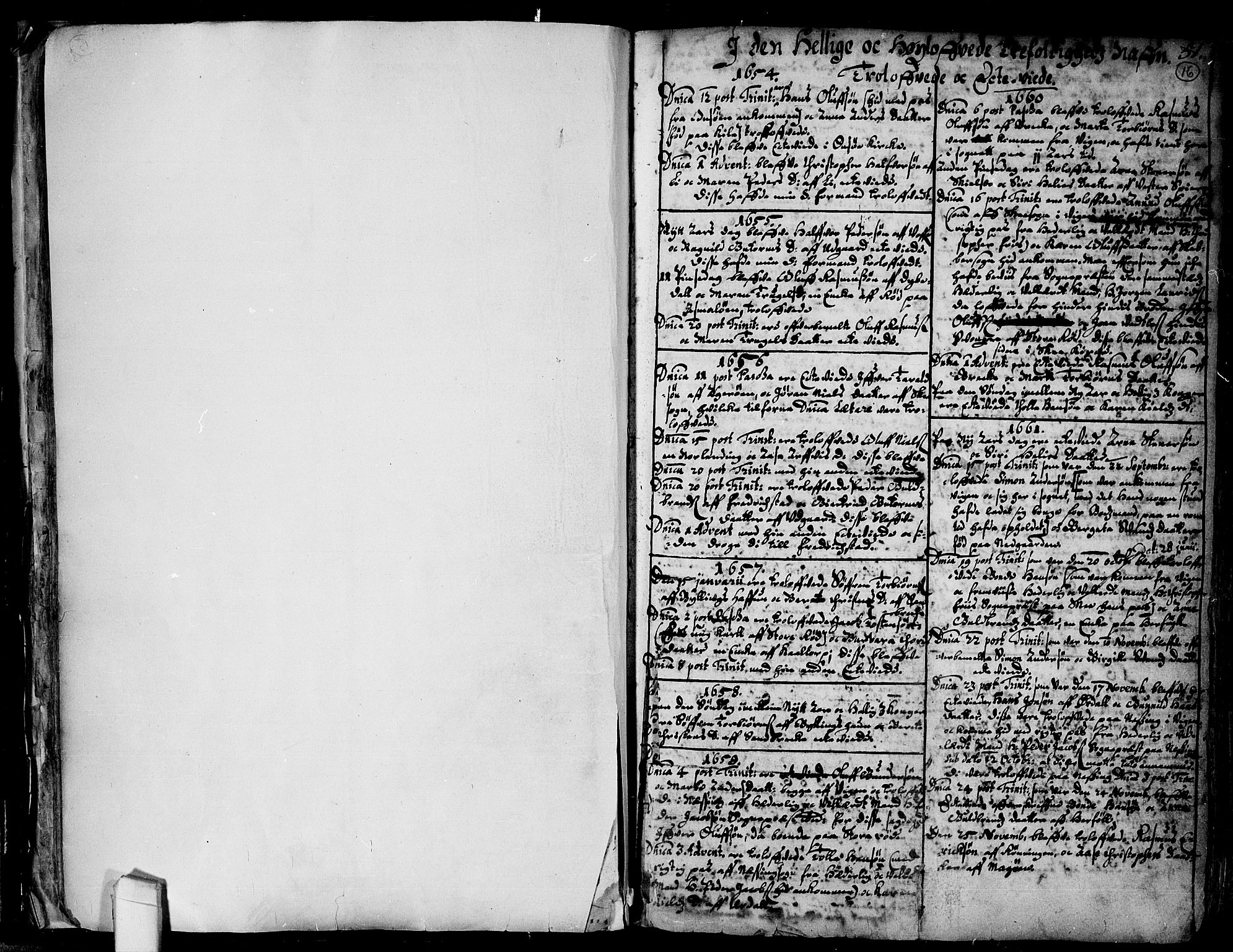 Hvaler prestekontor Kirkebøker, SAO/A-2001/F/Fa/L0001: Parish register (official) no. I 1, 1654-1754, p. 16