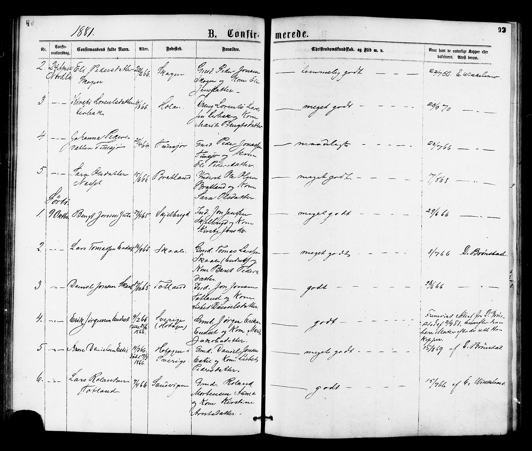 Ministerialprotokoller, klokkerbøker og fødselsregistre - Nord-Trøndelag, SAT/A-1458/755/L0493: Parish register (official) no. 755A02, 1865-1881, p. 92