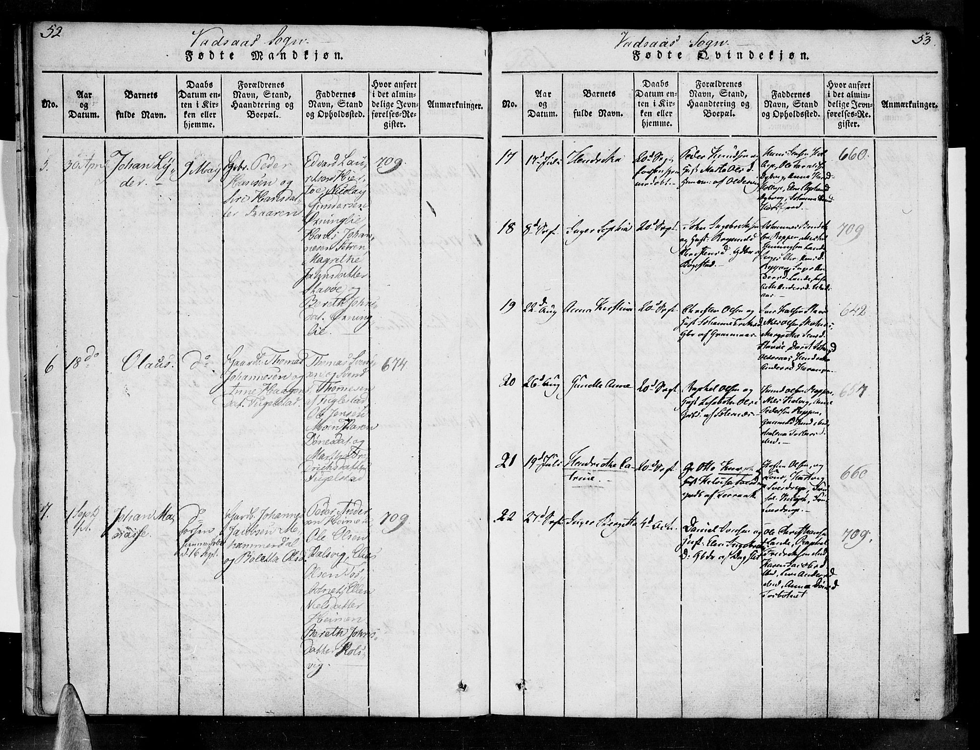 Ministerialprotokoller, klokkerbøker og fødselsregistre - Nordland, AV/SAT-A-1459/810/L0142: Parish register (official) no. 810A06 /1, 1819-1841, p. 52-53