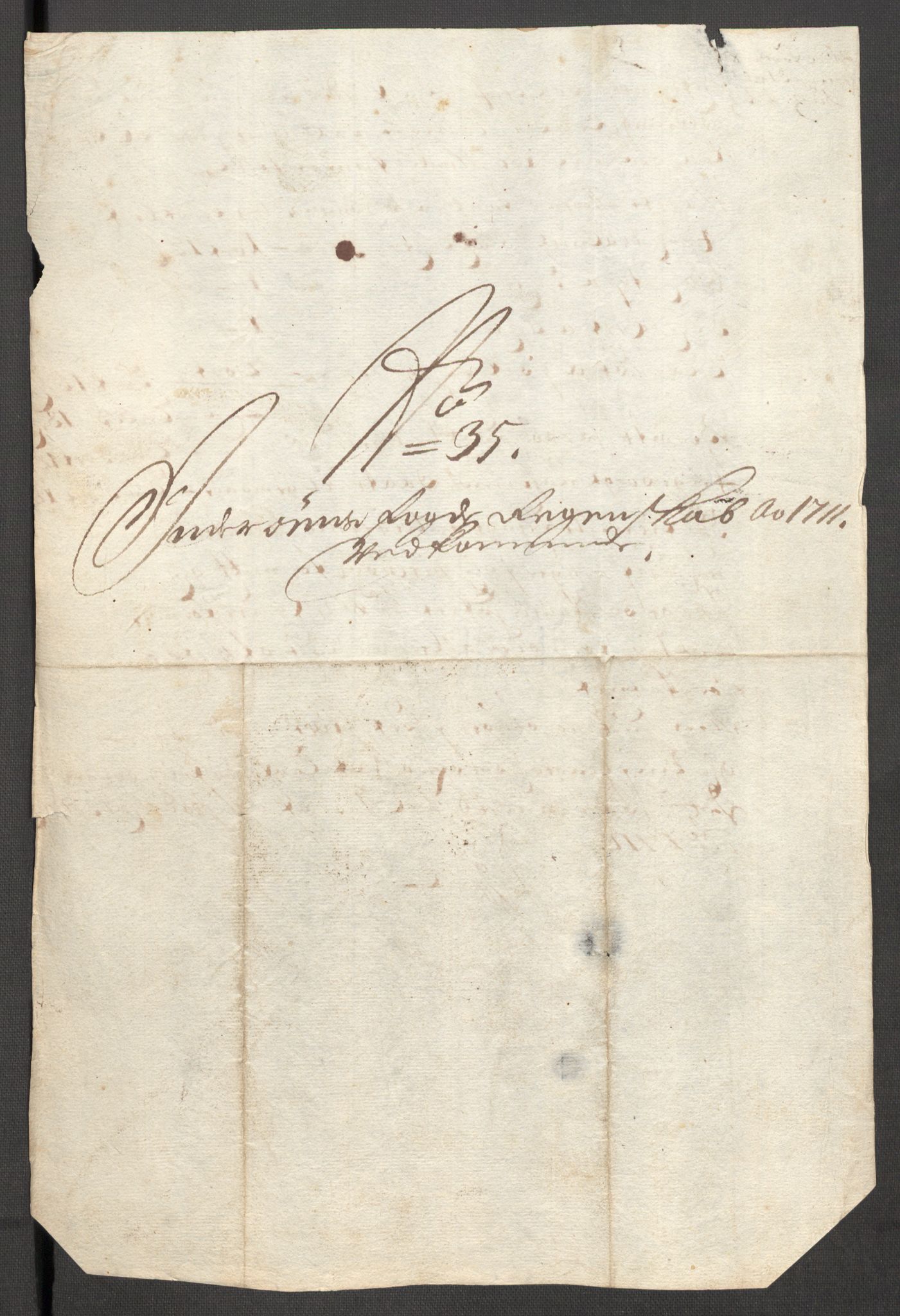 Rentekammeret inntil 1814, Reviderte regnskaper, Fogderegnskap, RA/EA-4092/R63/L4319: Fogderegnskap Inderøy, 1711, p. 308