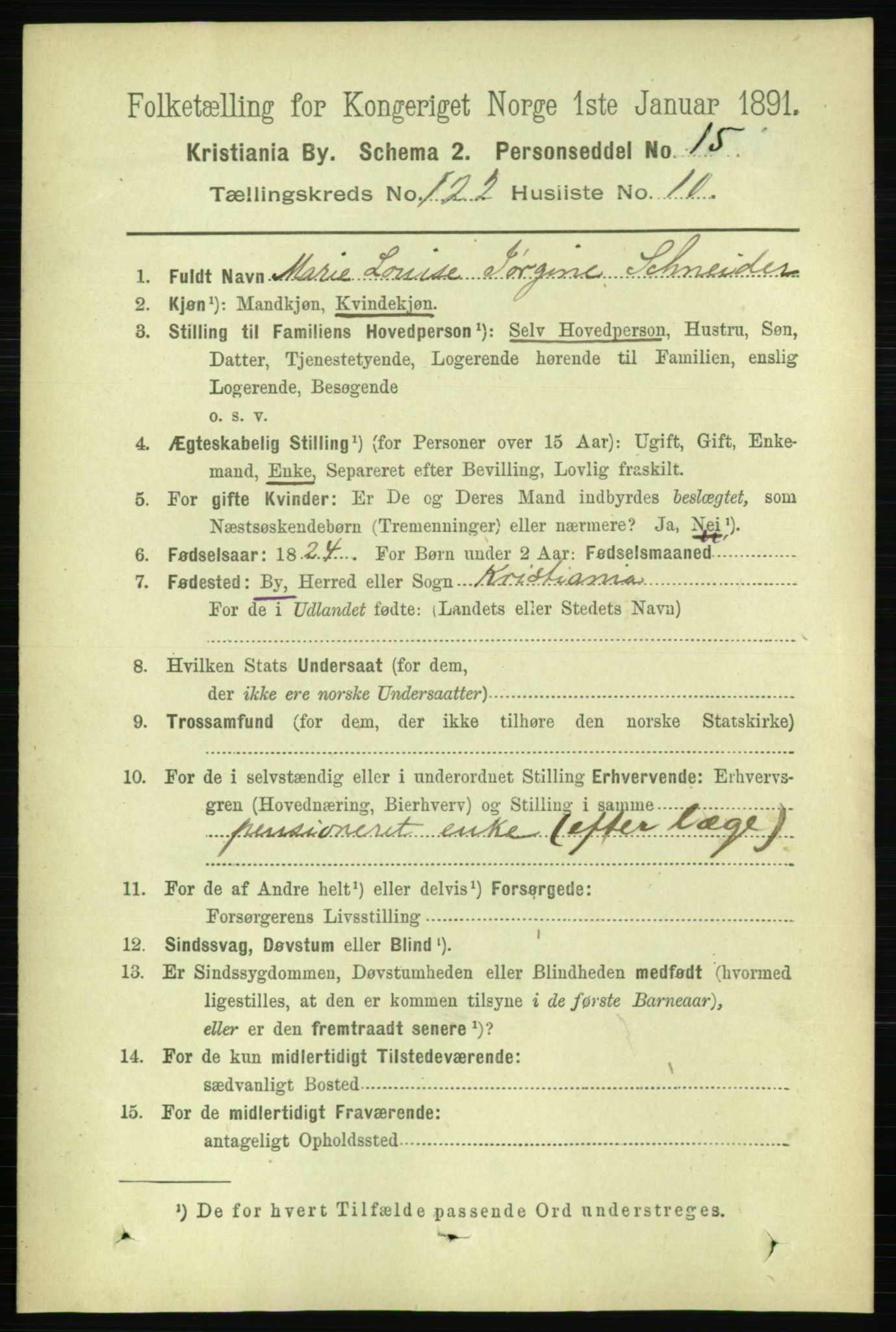 RA, 1891 census for 0301 Kristiania, 1891, p. 65042