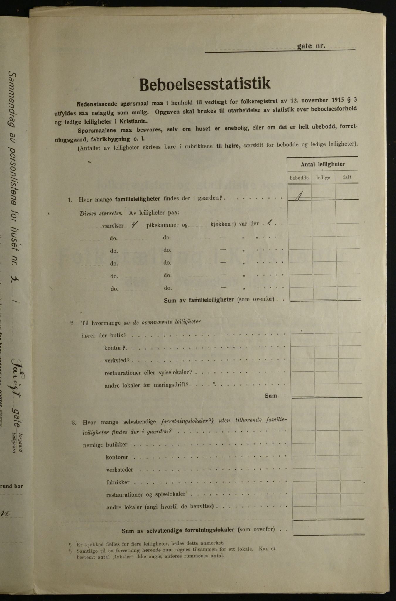 OBA, Municipal Census 1923 for Kristiania, 1923, p. 3204