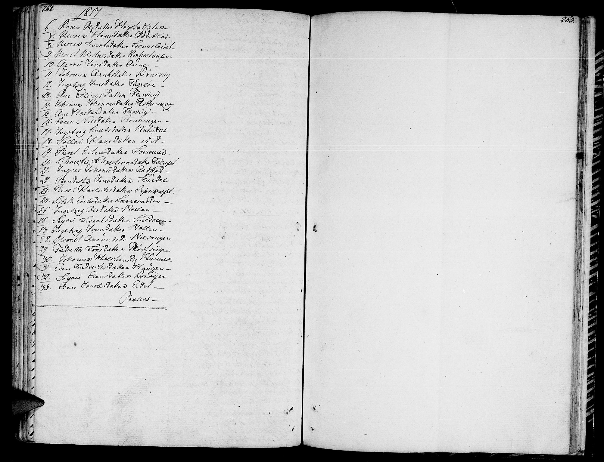 Ministerialprotokoller, klokkerbøker og fødselsregistre - Sør-Trøndelag, SAT/A-1456/630/L0490: Parish register (official) no. 630A03, 1795-1818, p. 262-263