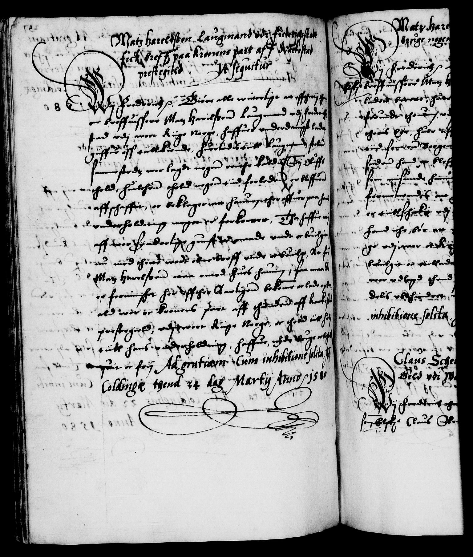 Danske Kanselli 1572-1799, RA/EA-3023/F/Fc/Fca/Fcaa/L0001: Norske registre (mikrofilm), 1572-1588, p. 297b
