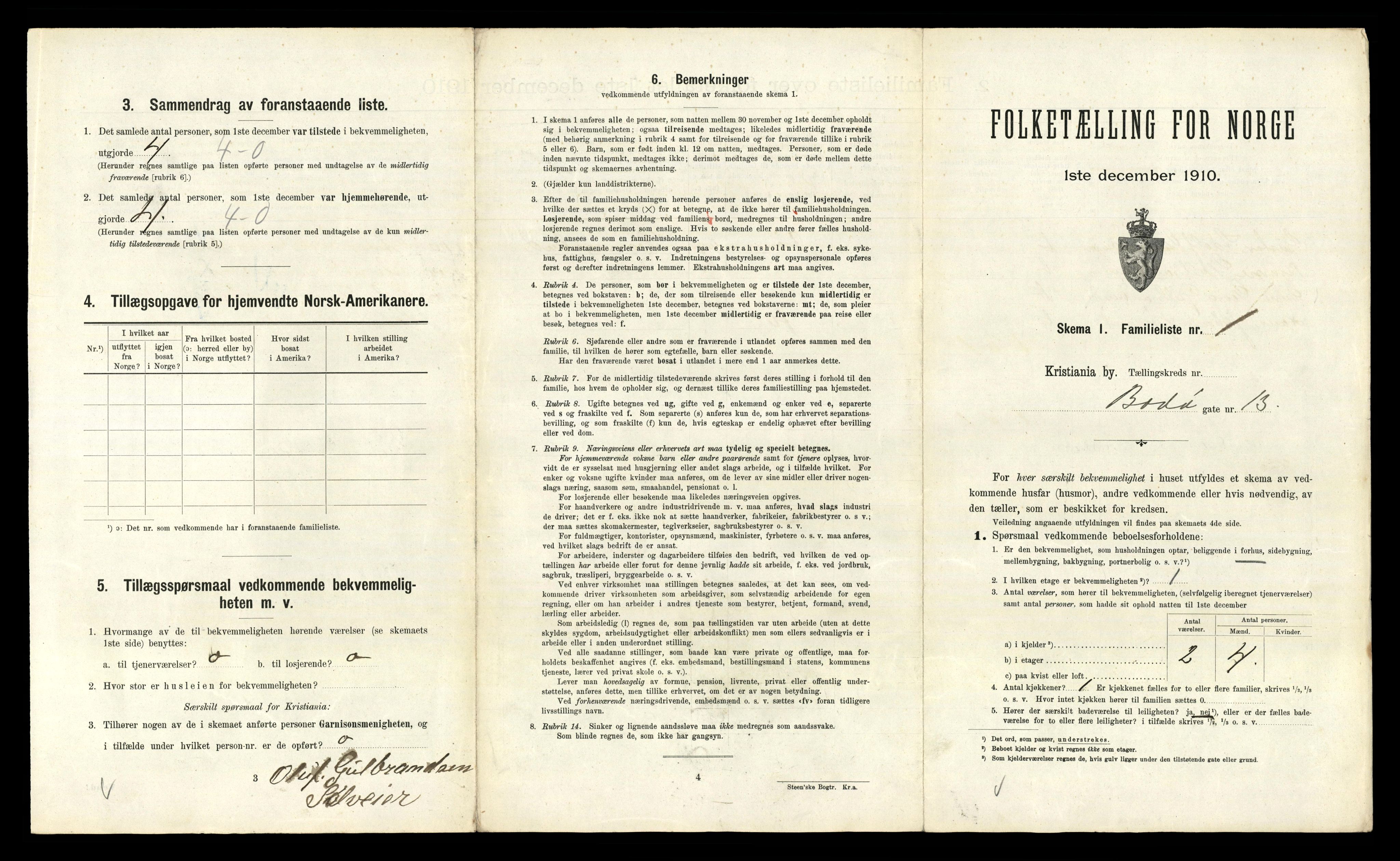 RA, 1910 census for Kristiania, 1910, p. 7649