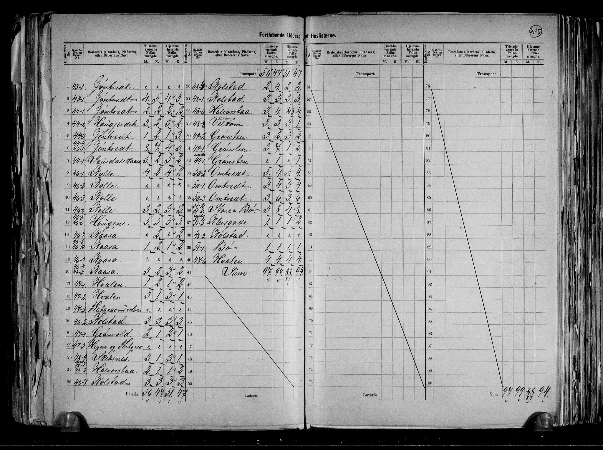 RA, 1891 census for 0819 Holla, 1891, p. 23