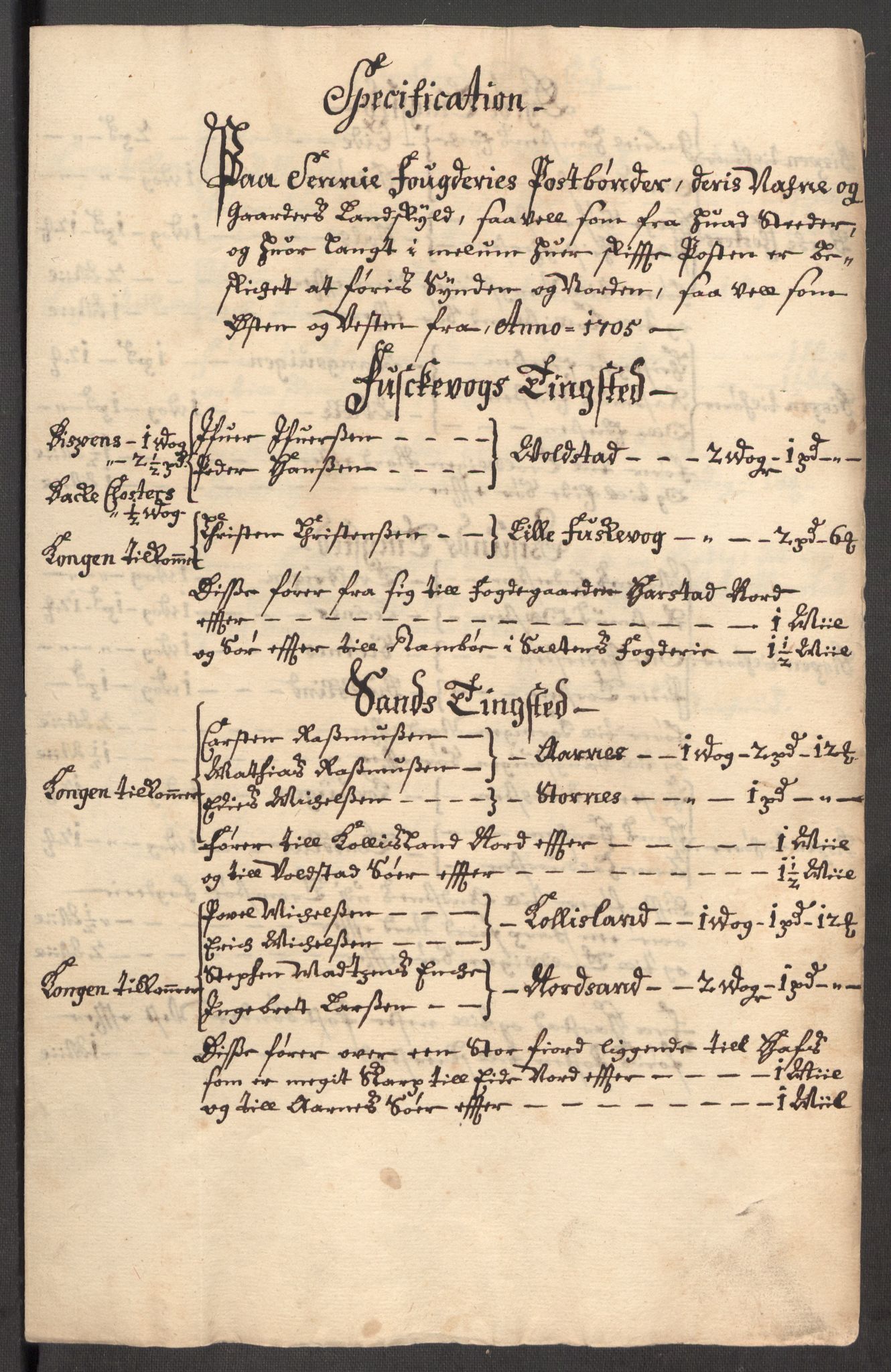 Rentekammeret inntil 1814, Reviderte regnskaper, Fogderegnskap, RA/EA-4092/R68/L4756: Fogderegnskap Senja og Troms, 1705-1707, p. 55