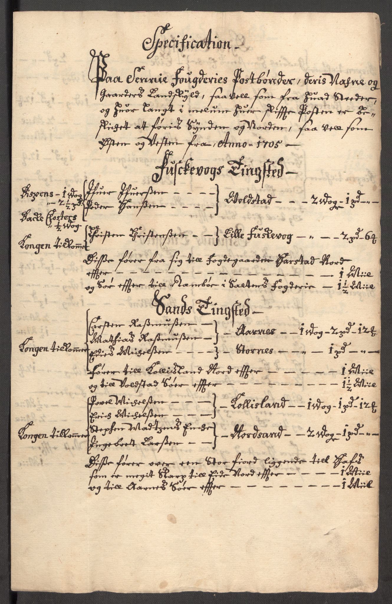 Rentekammeret inntil 1814, Reviderte regnskaper, Fogderegnskap, AV/RA-EA-4092/R68/L4756: Fogderegnskap Senja og Troms, 1705-1707, p. 55