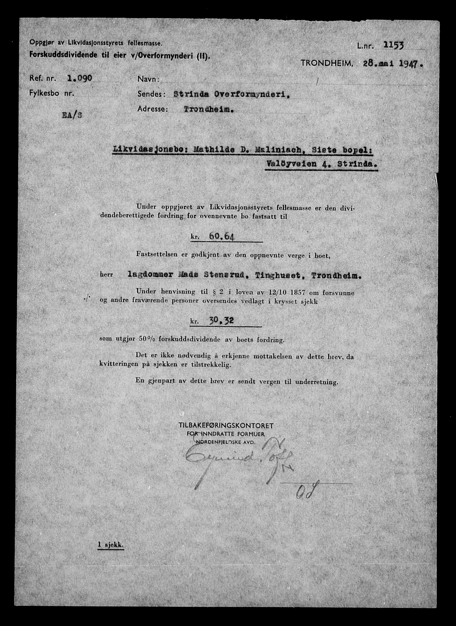 Justisdepartementet, Tilbakeføringskontoret for inndratte formuer, AV/RA-S-1564/H/Hc/Hca/L0903: --, 1945-1947, p. 570