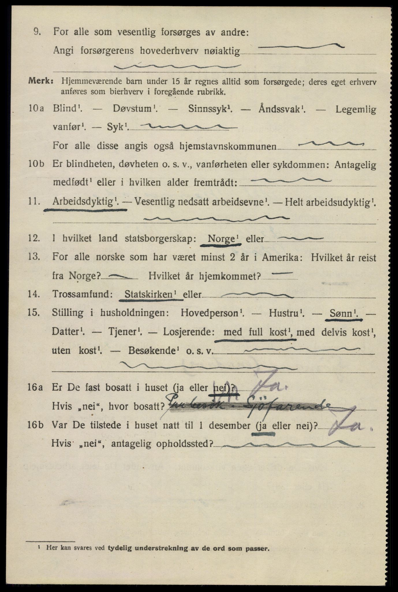 SAO, 1920 census for Drøbak, 1920, p. 4216