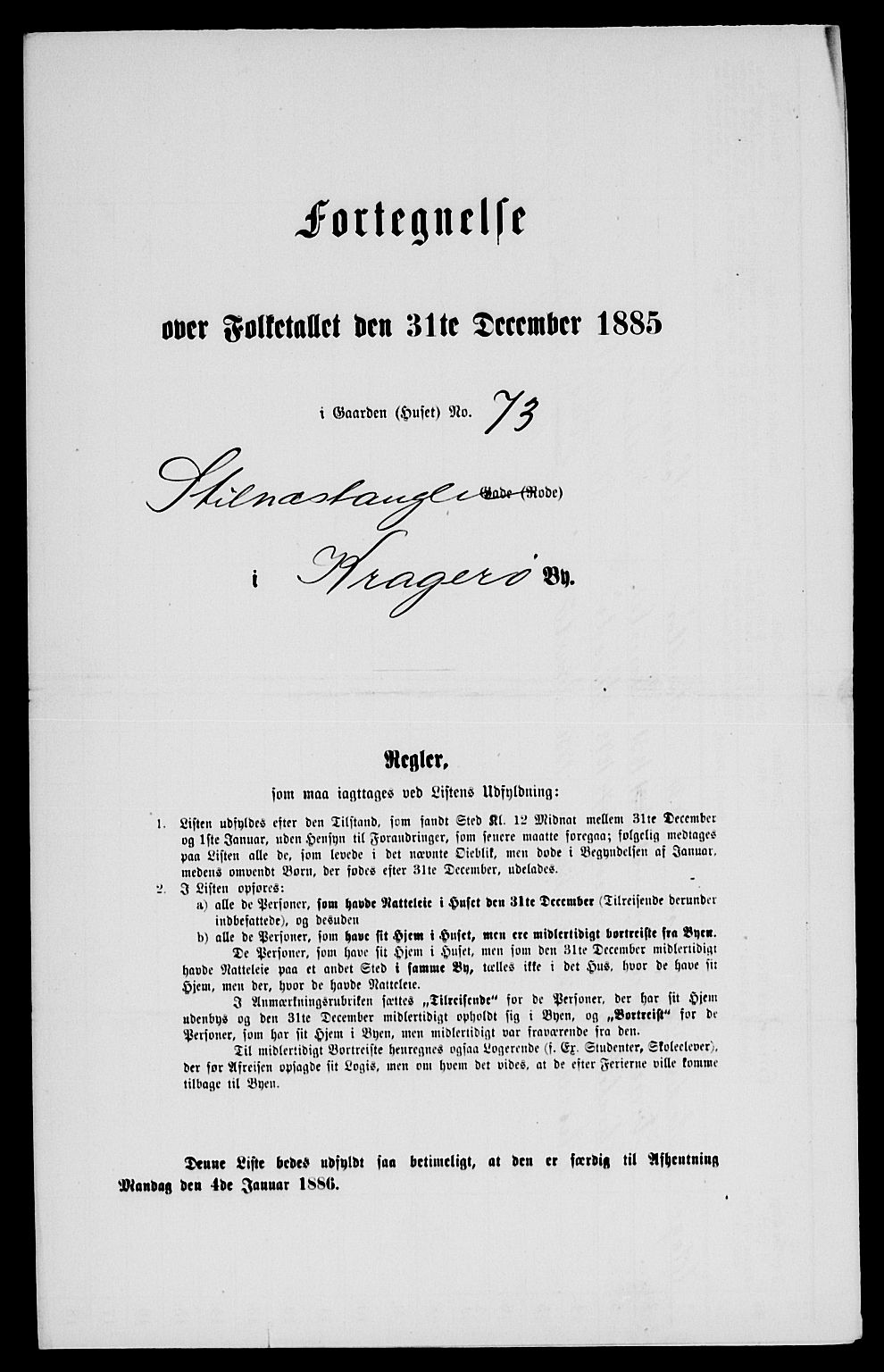 SAKO, 1885 census for 0801 Kragerø, 1885, p. 153