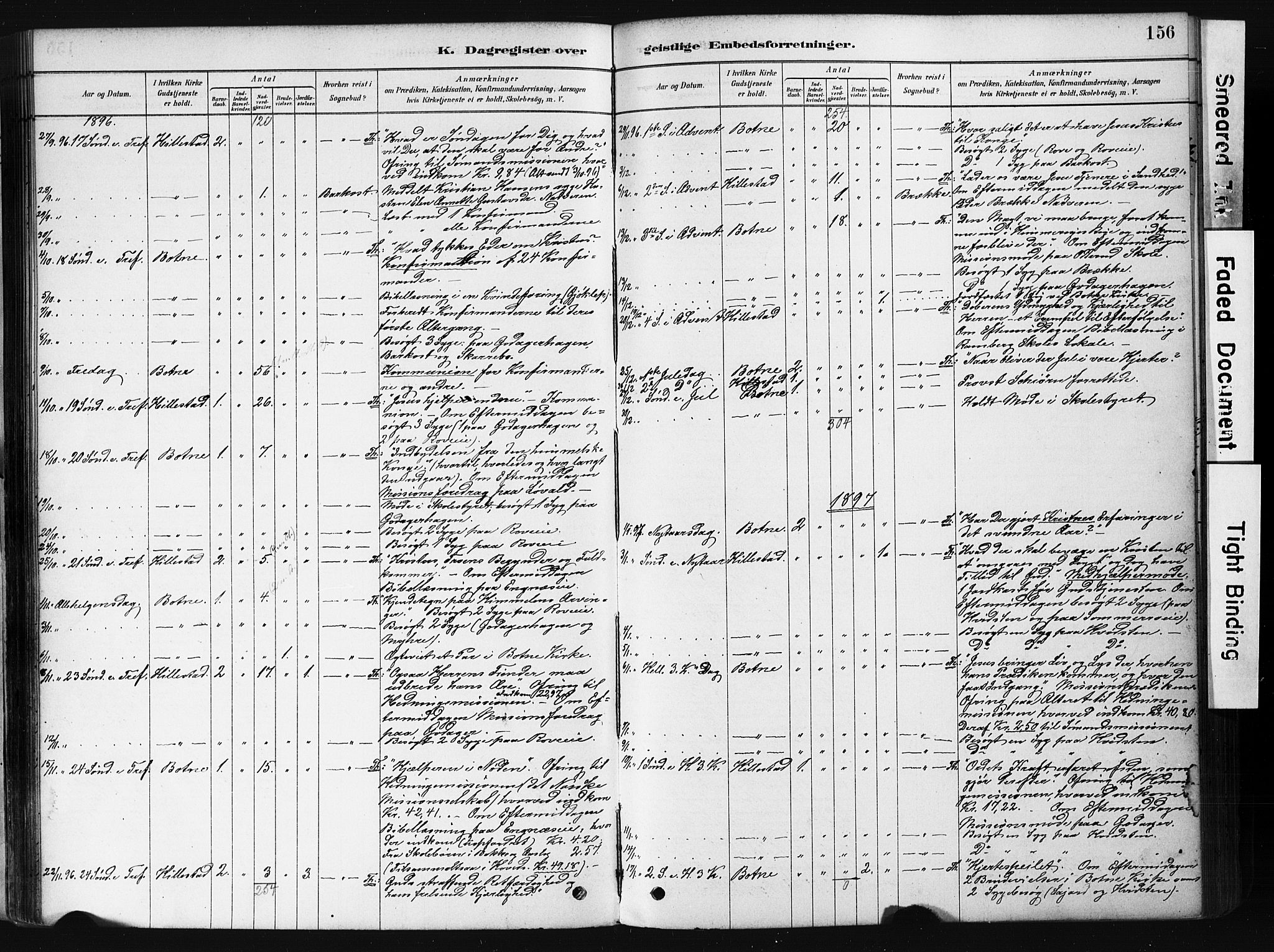 Botne kirkebøker, AV/SAKO-A-340/F/Fb/L0001: Parish register (official) no. II 1, 1878-1902, p. 156