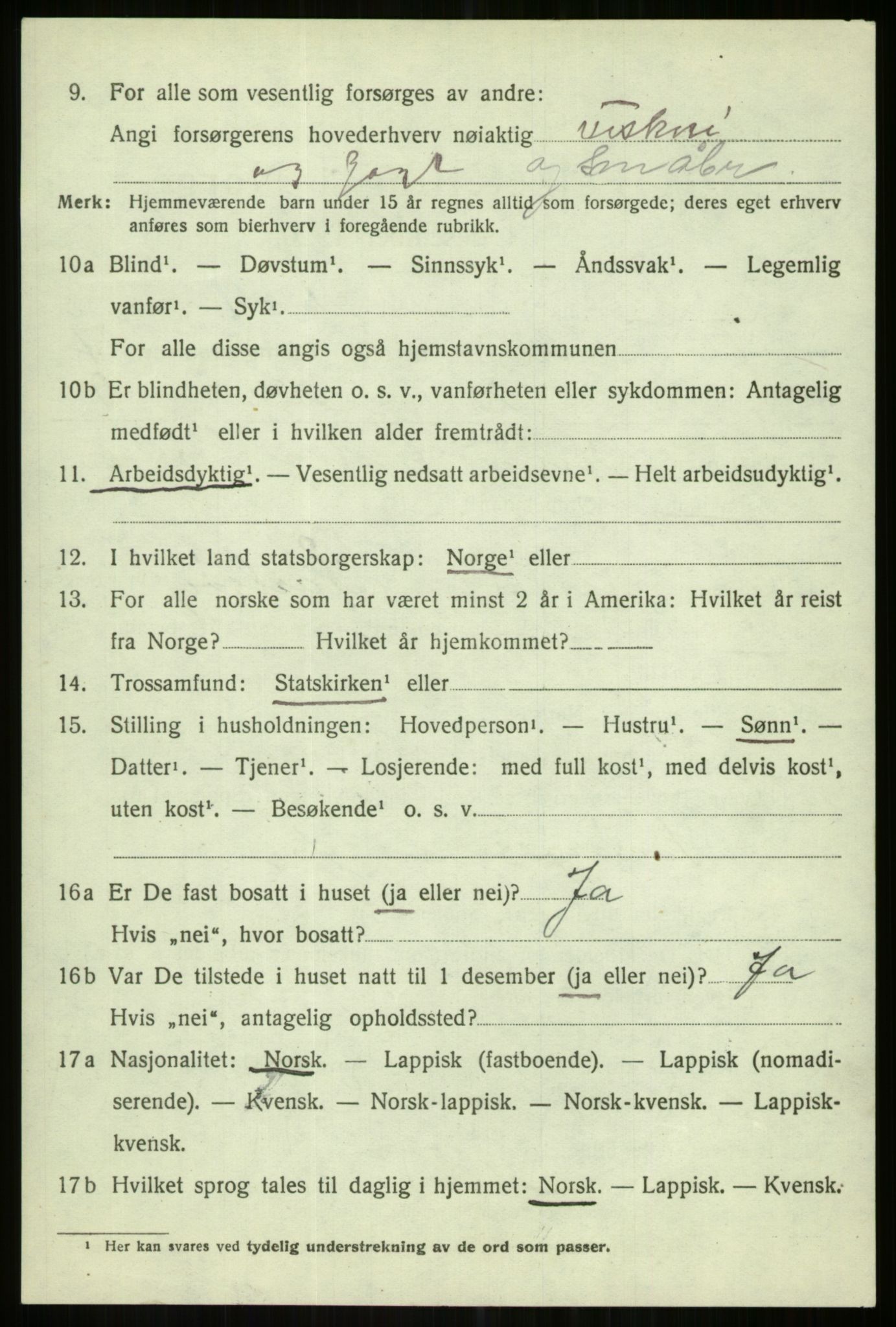 SATØ, 1920 census for Karlsøy, 1920, p. 2647