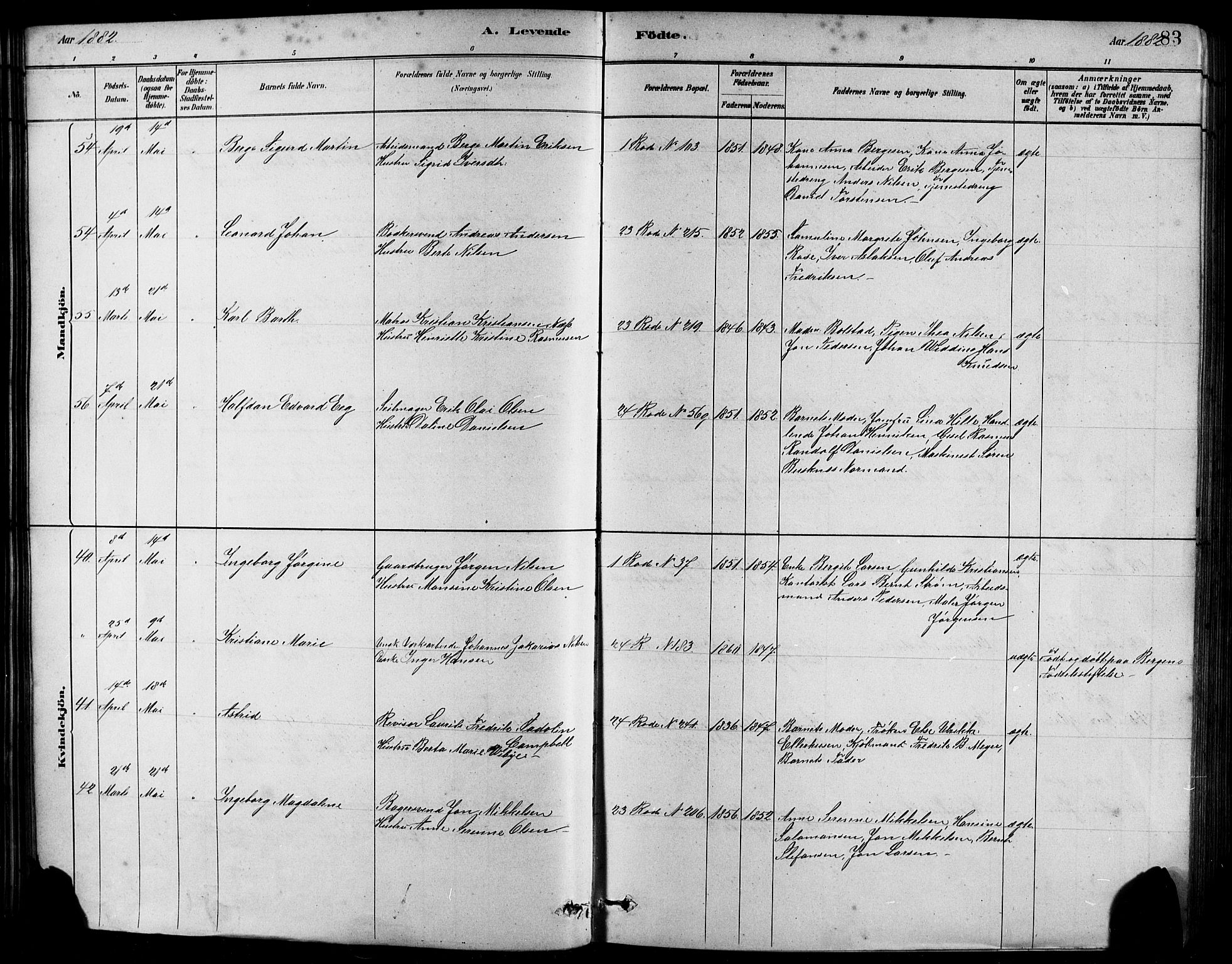 Sandviken Sokneprestembete, AV/SAB-A-77601/H/Hb/L0001: Parish register (copy) no. A 2, 1879-1892, p. 83