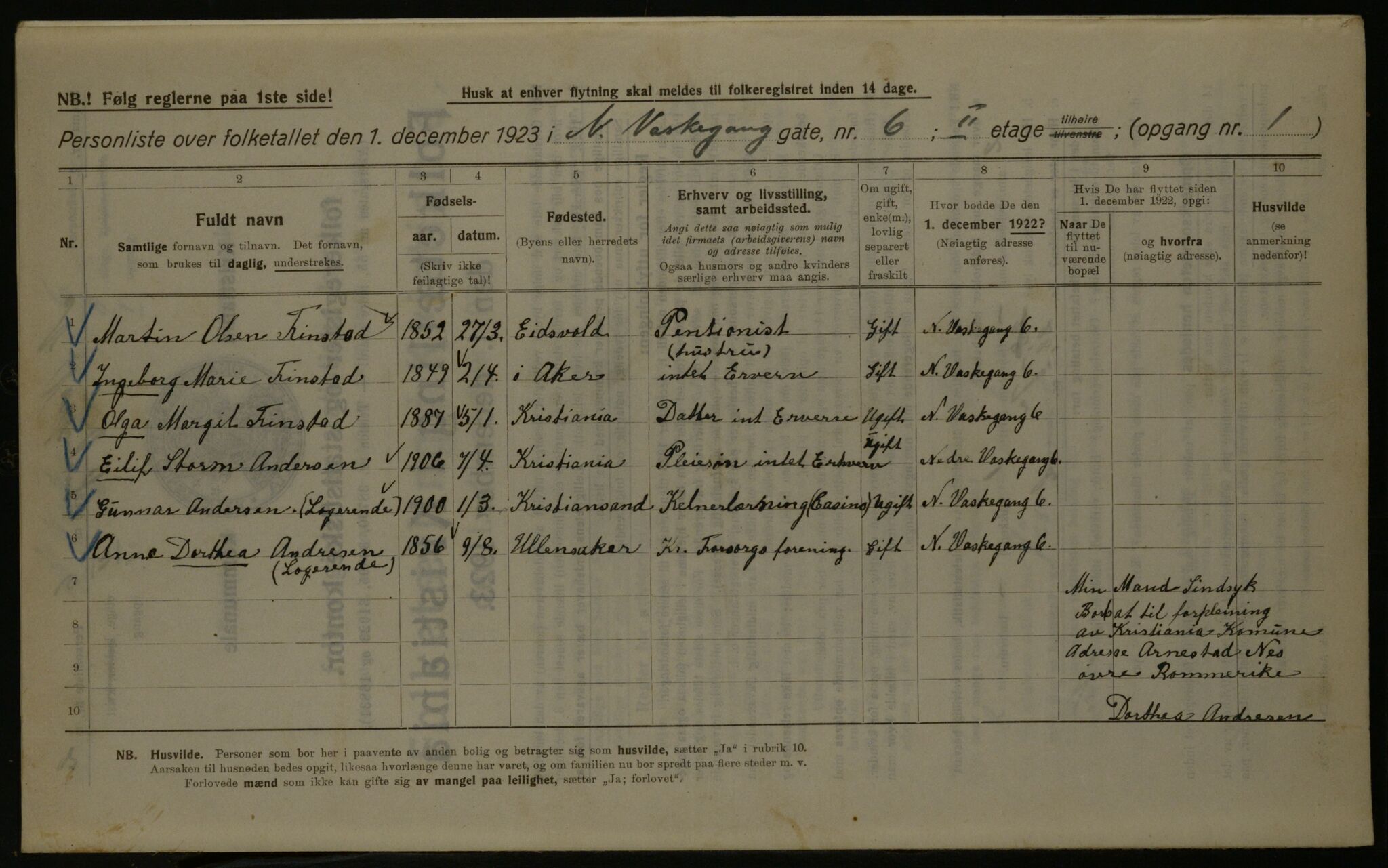 OBA, Municipal Census 1923 for Kristiania, 1923, p. 76555