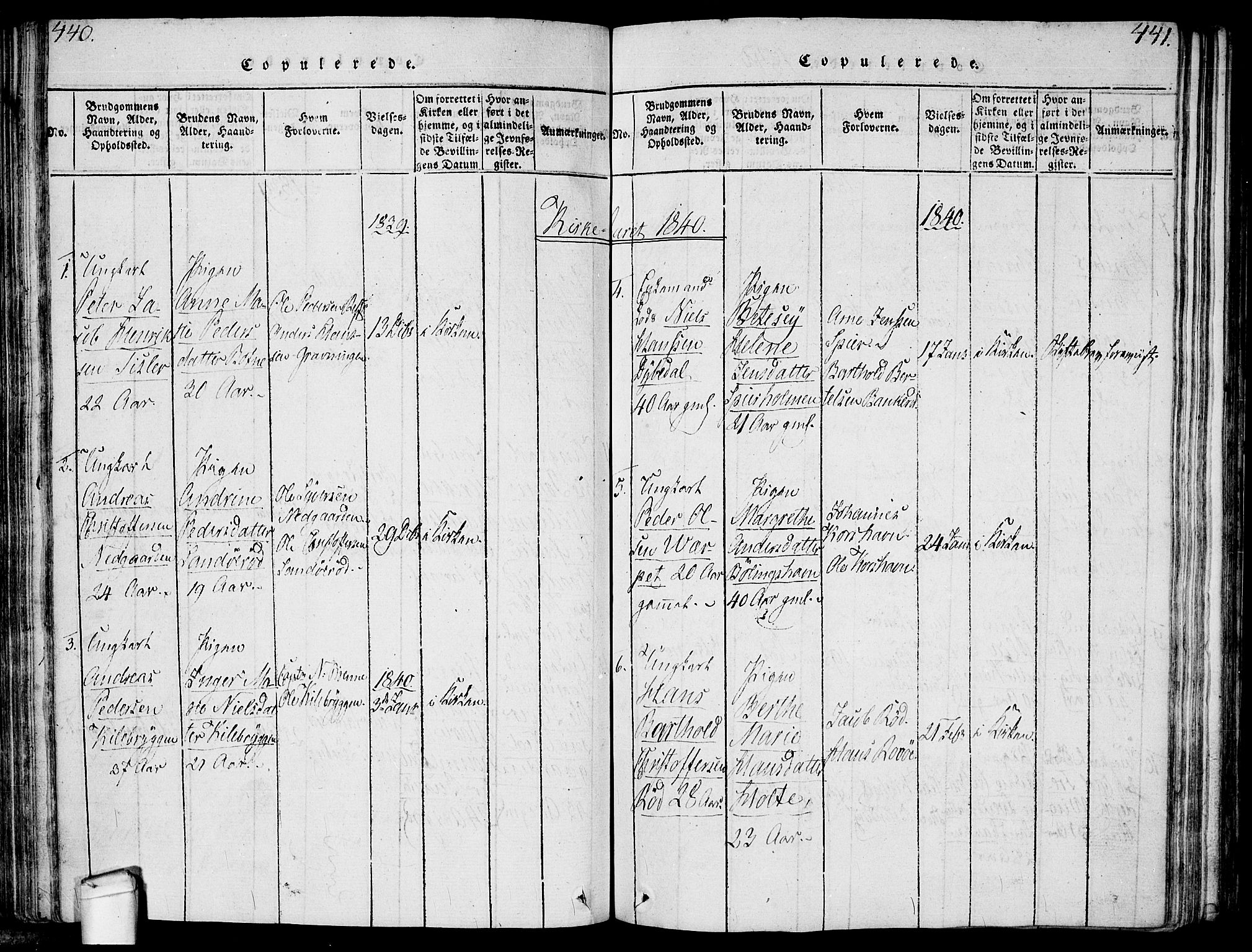 Hvaler prestekontor Kirkebøker, SAO/A-2001/F/Fa/L0005: Parish register (official) no. I 5, 1816-1845, p. 440-441