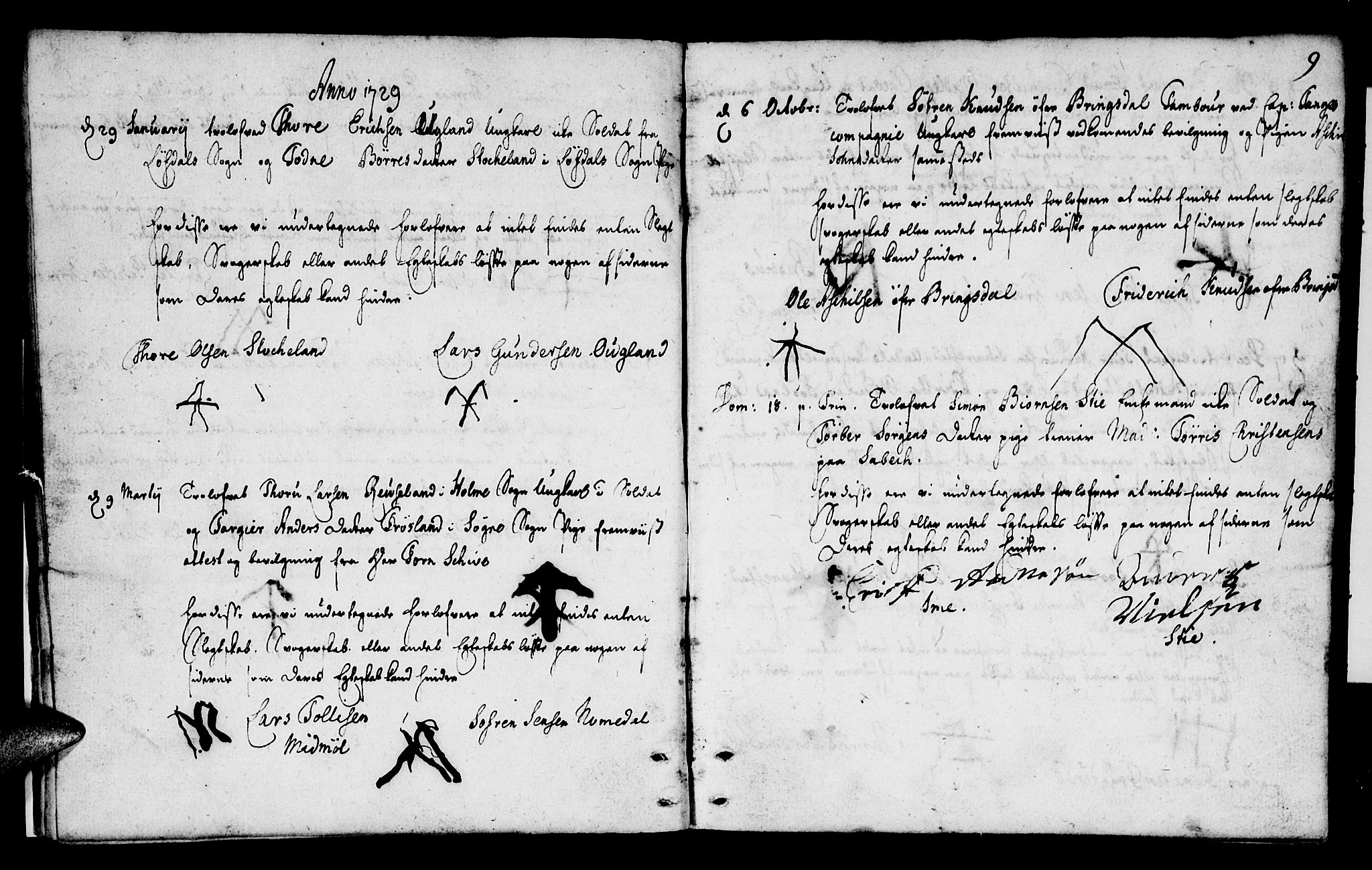 Mandal sokneprestkontor, SAK/1111-0030/F/Fa/Fab/L0001: Parish register (official) no. A 1, 1720-1793, p. 9