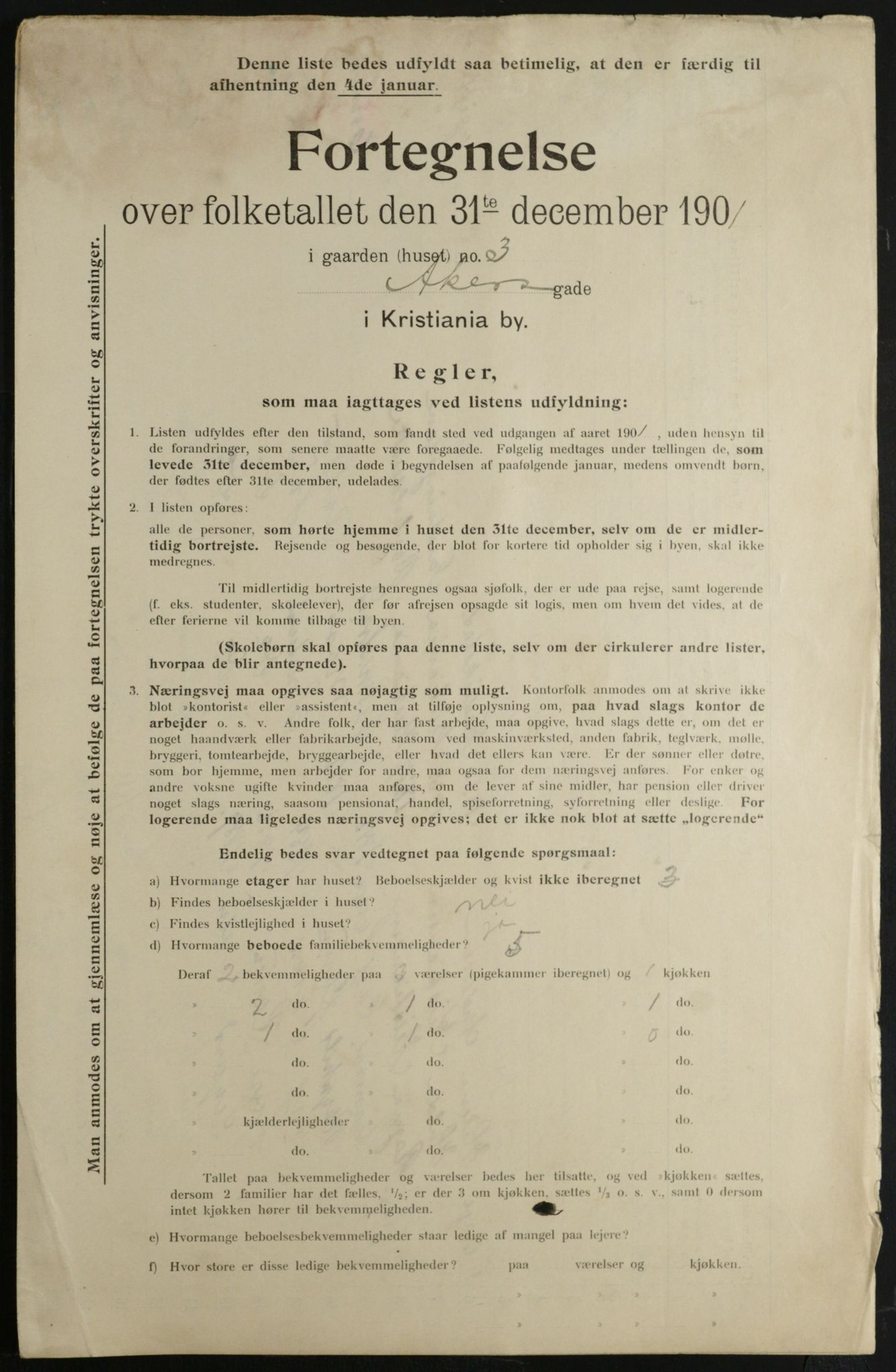 OBA, Municipal Census 1901 for Kristiania, 1901, p. 45