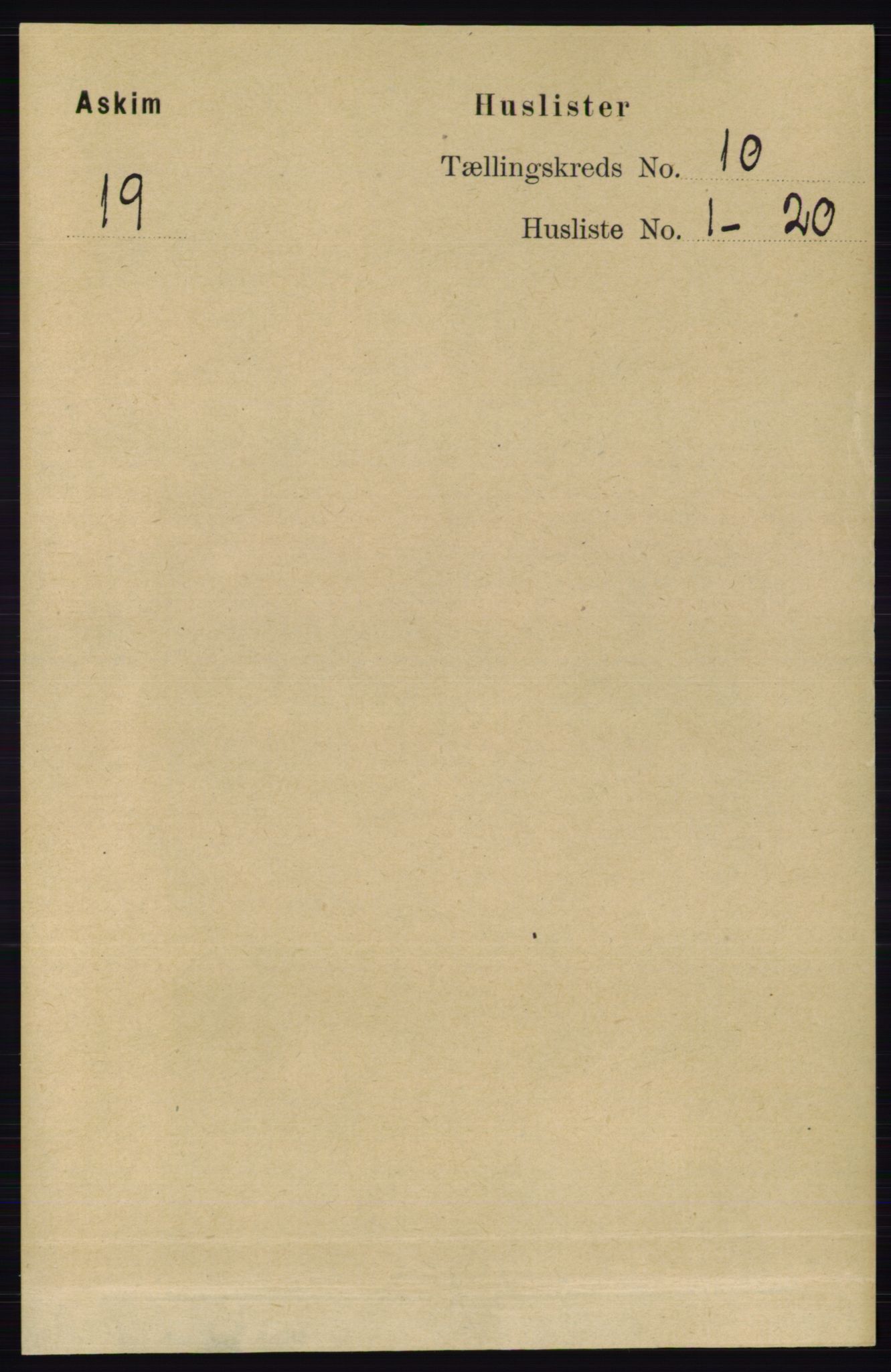 RA, 1891 census for 0124 Askim, 1891, p. 1584