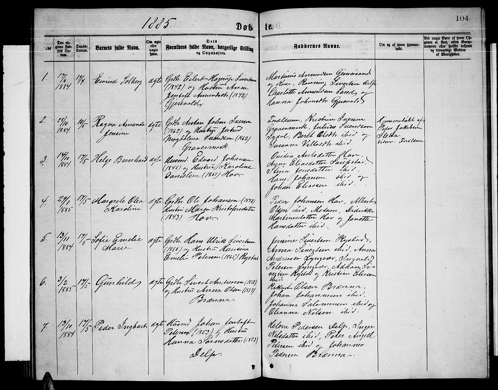 Ministerialprotokoller, klokkerbøker og fødselsregistre - Nordland, SAT/A-1459/876/L1103: Parish register (copy) no. 876C02, 1870-1886, p. 104