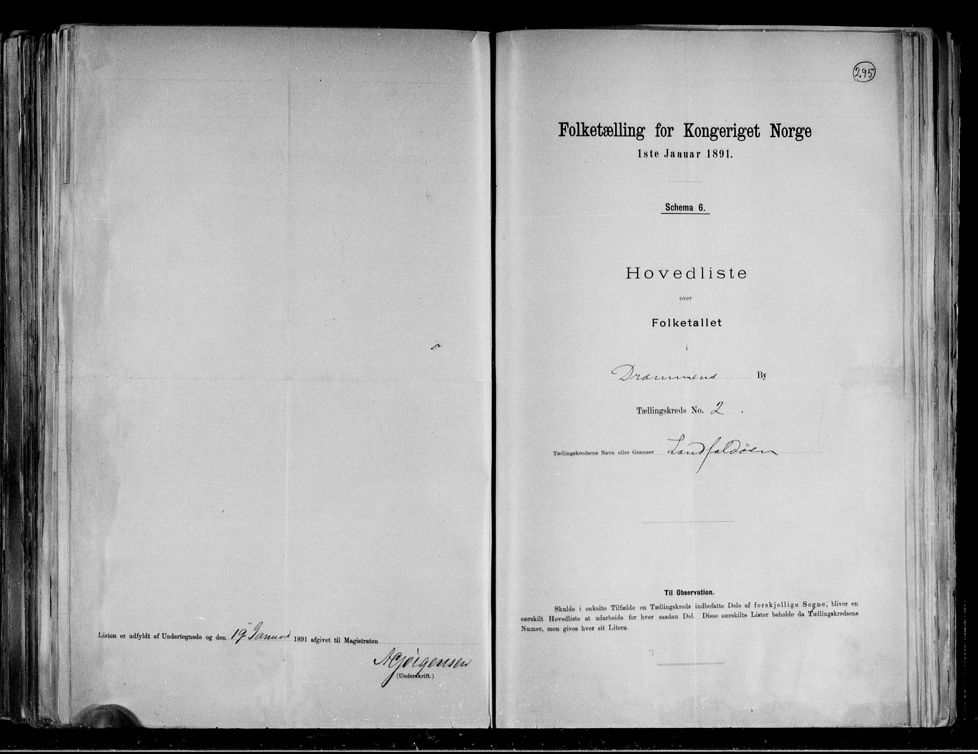 RA, 1891 census for 0602 Drammen, 1891, p. 10