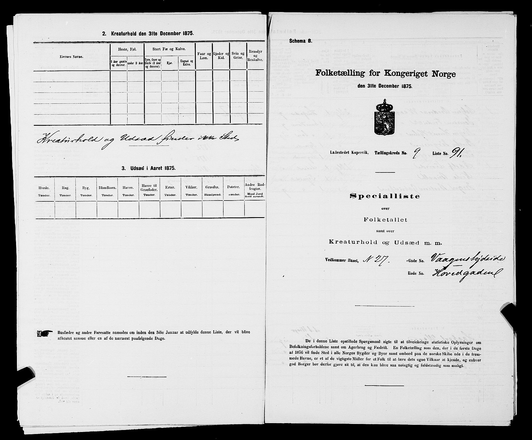 SAST, 1875 census for 1105B Avaldsnes/Kopervik, 1875, p. 181